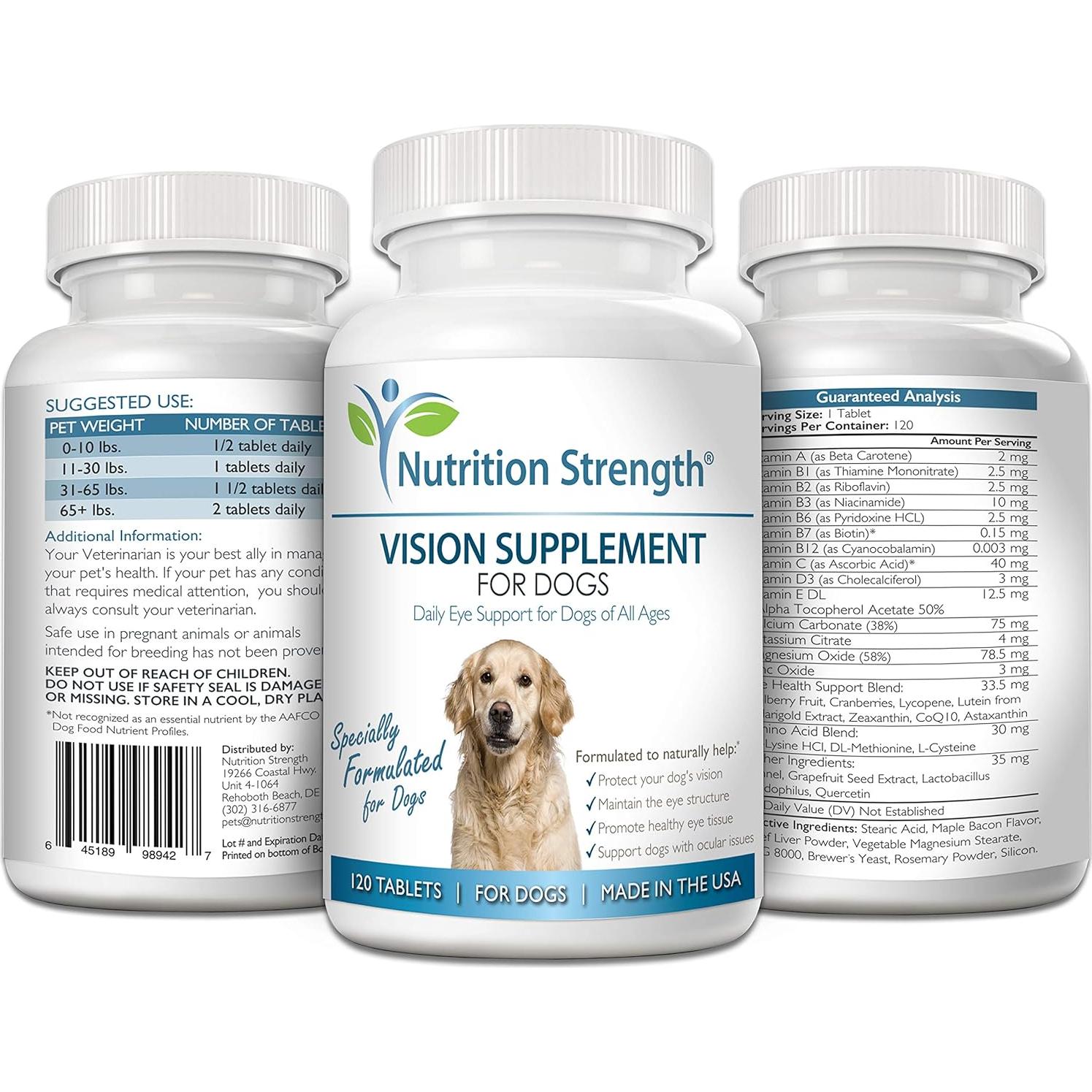 Suplemento ocular para perros Nutrition Strength 120 tabletas