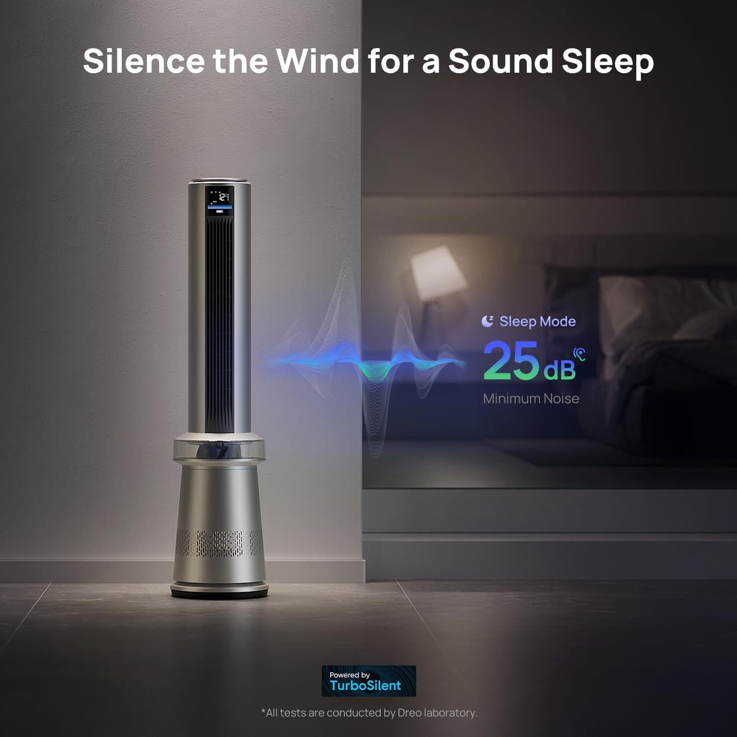 Purificador de Aire Dreo Torre 2 en 1 118cm Plata Azul