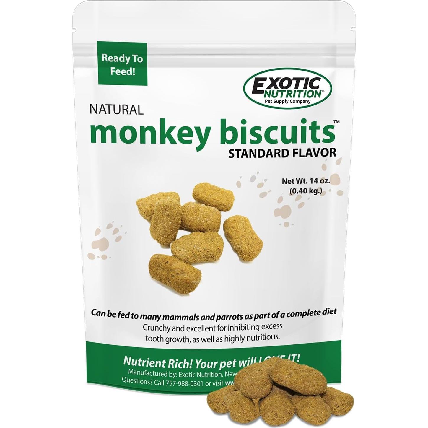 Galletas de Mono Estándar 1.36 kg Exotic Nutrition para Mascotas