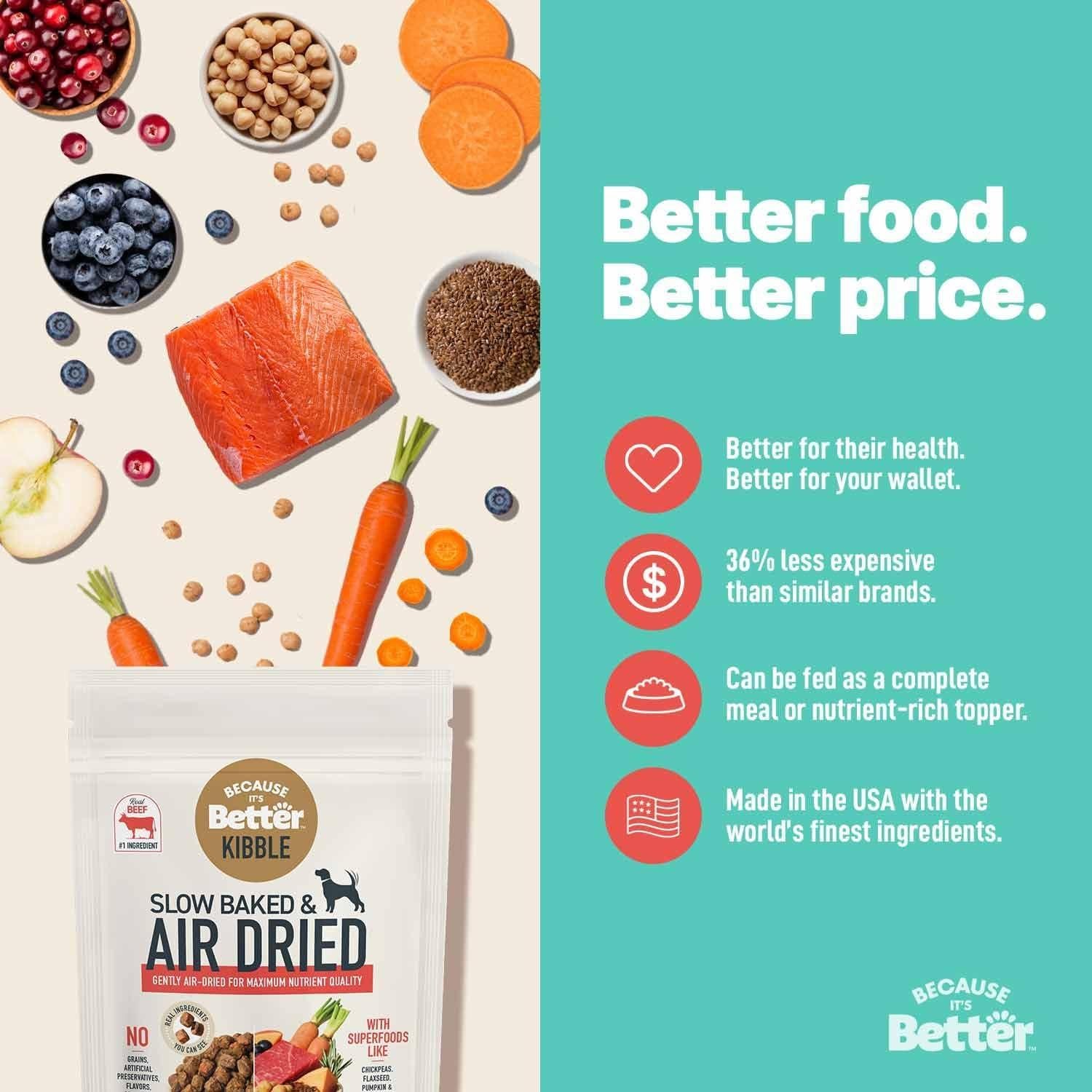 Comida para Perros Secada al Aire Porque es Mejor Salmón 0.45kg