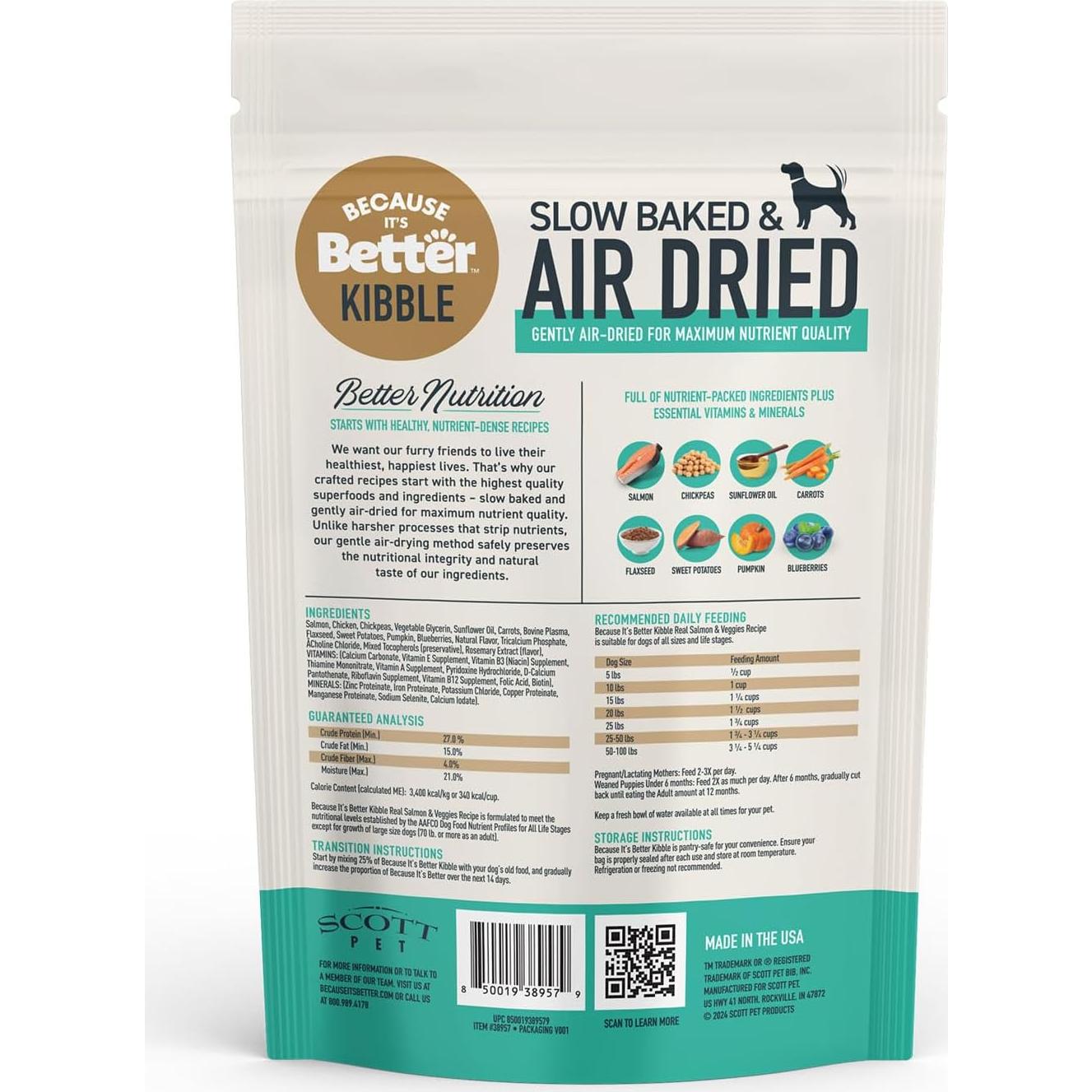 Comida para Perros Secada al Aire Porque es Mejor Salmón 0.45kg