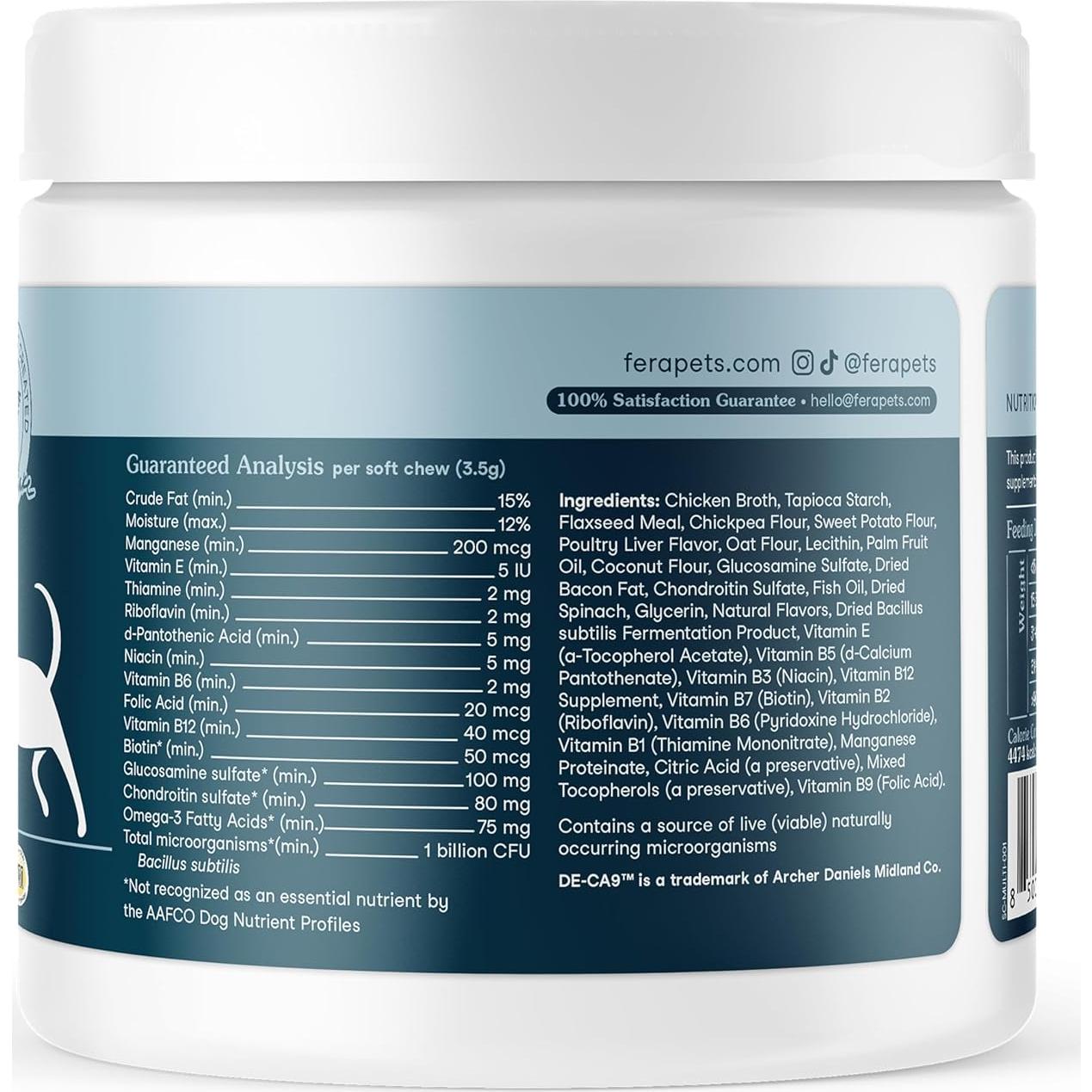 Multivitamínico Masticable Suave Fera Pet Organics 90 Unidades