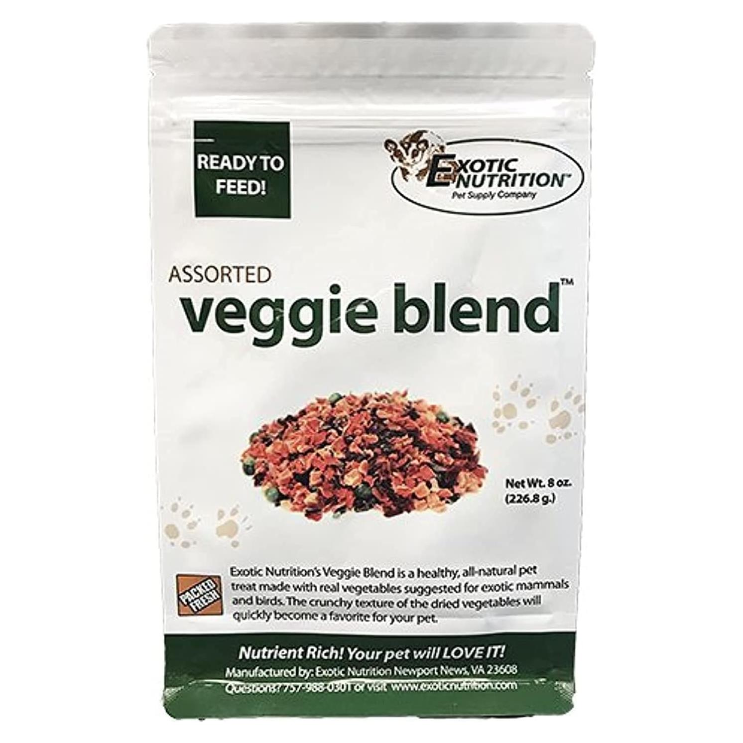 Mezcla de Verduras Secas Exotic Nutrition 226.8g para Mascotas
