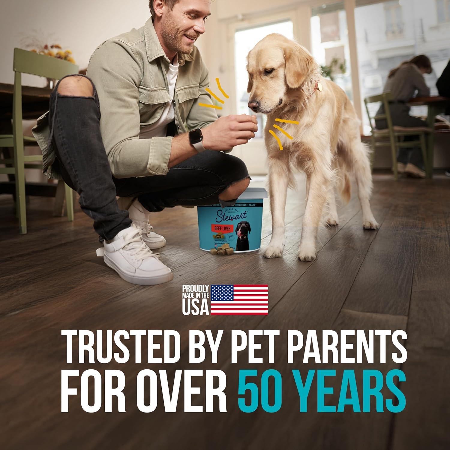 Golosinas Liofilizadas para Perros Stewart 595g Hígado de Res