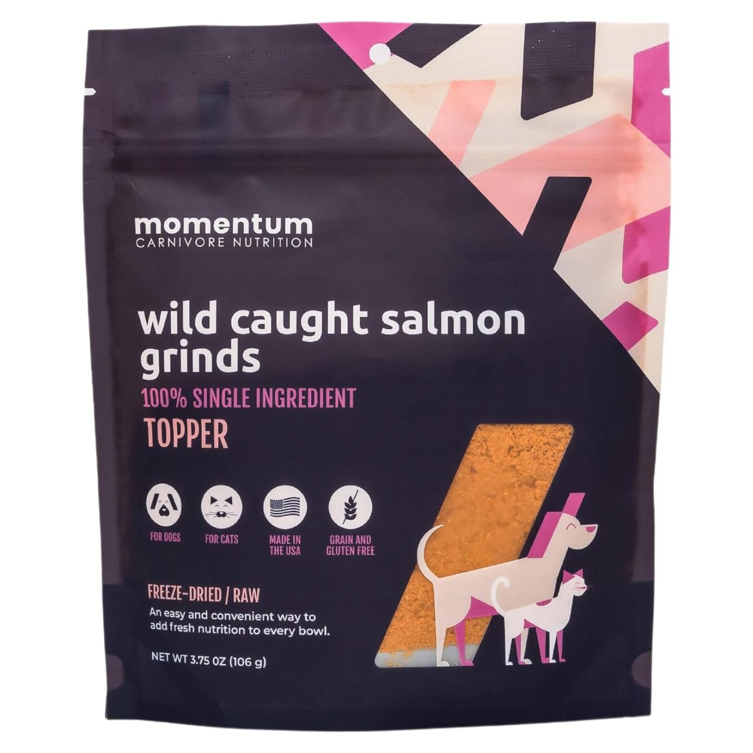 Topper de Comida Liofilizado Momentum Carnivore Salmón 106g