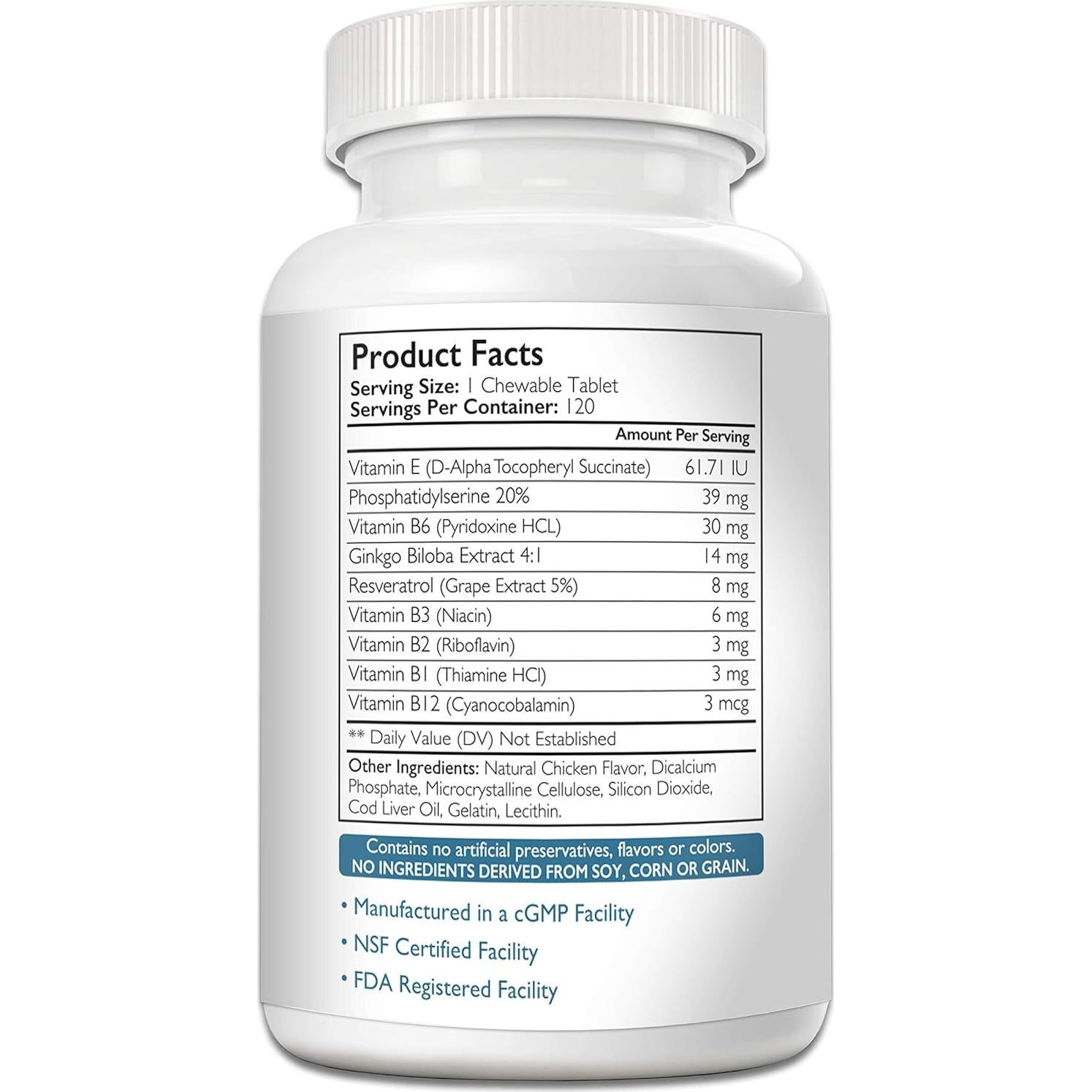 Suplemento Cognitivo para Perros Nutrition Strength 120 Tabletas