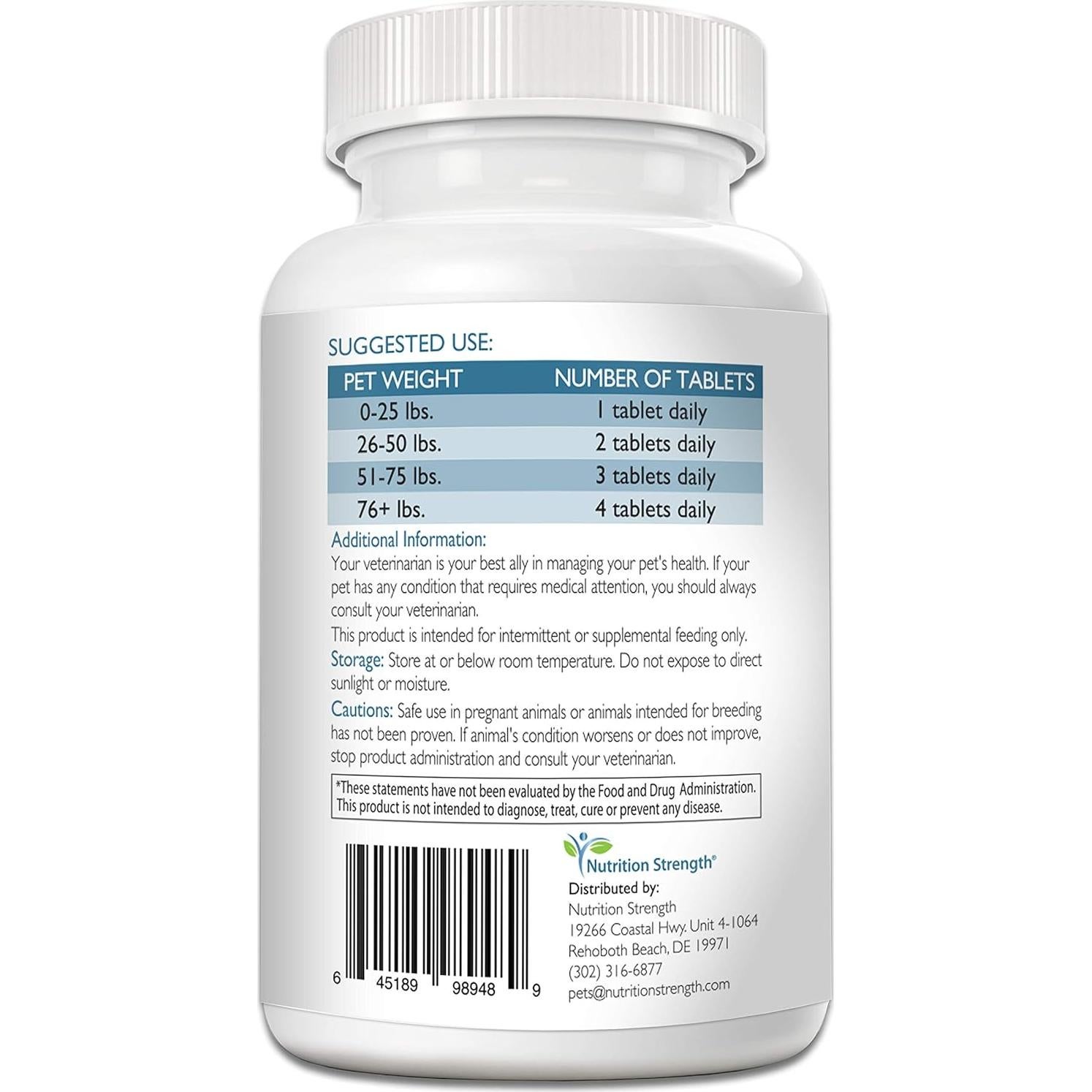 Suplemento Cognitivo para Perros Nutrition Strength 120 Tabletas