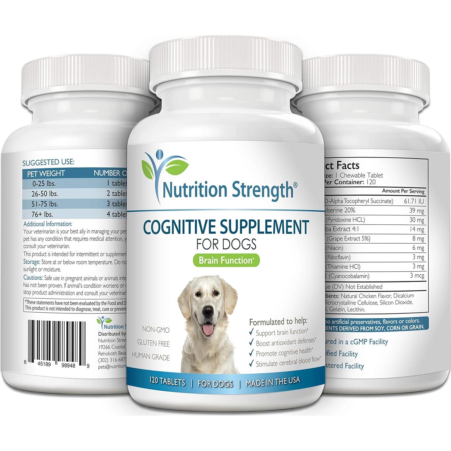 Suplemento Cognitivo para Perros Nutrition Strength 120 Tabletas