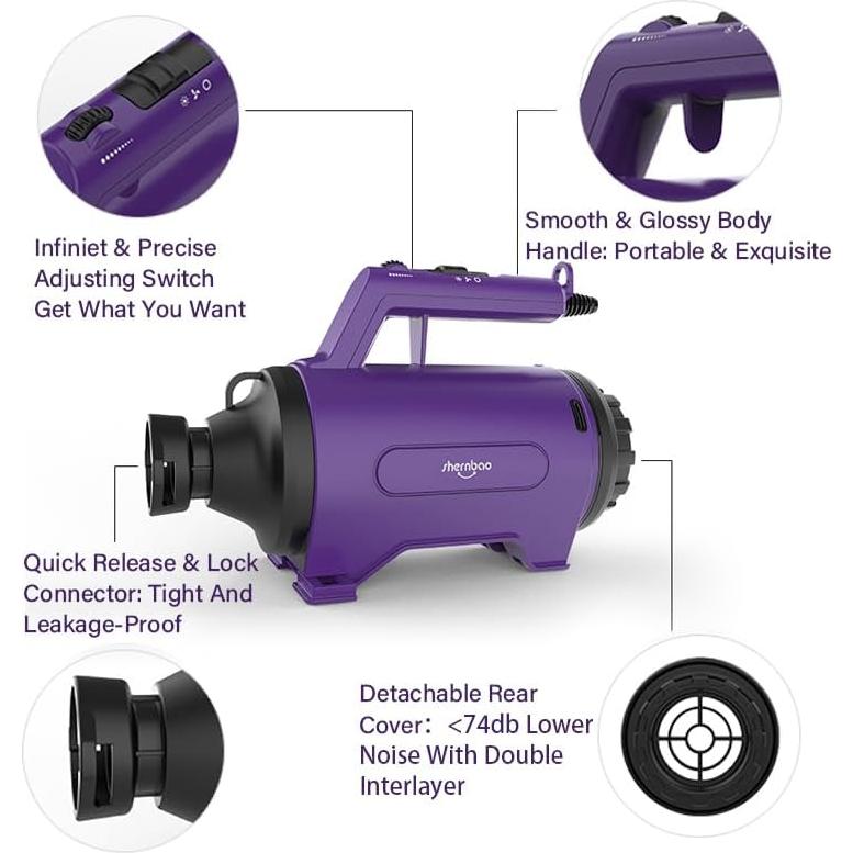 Secador de Perros Shernbao SMD-06P Profesional 5000FPM-220.3m/min