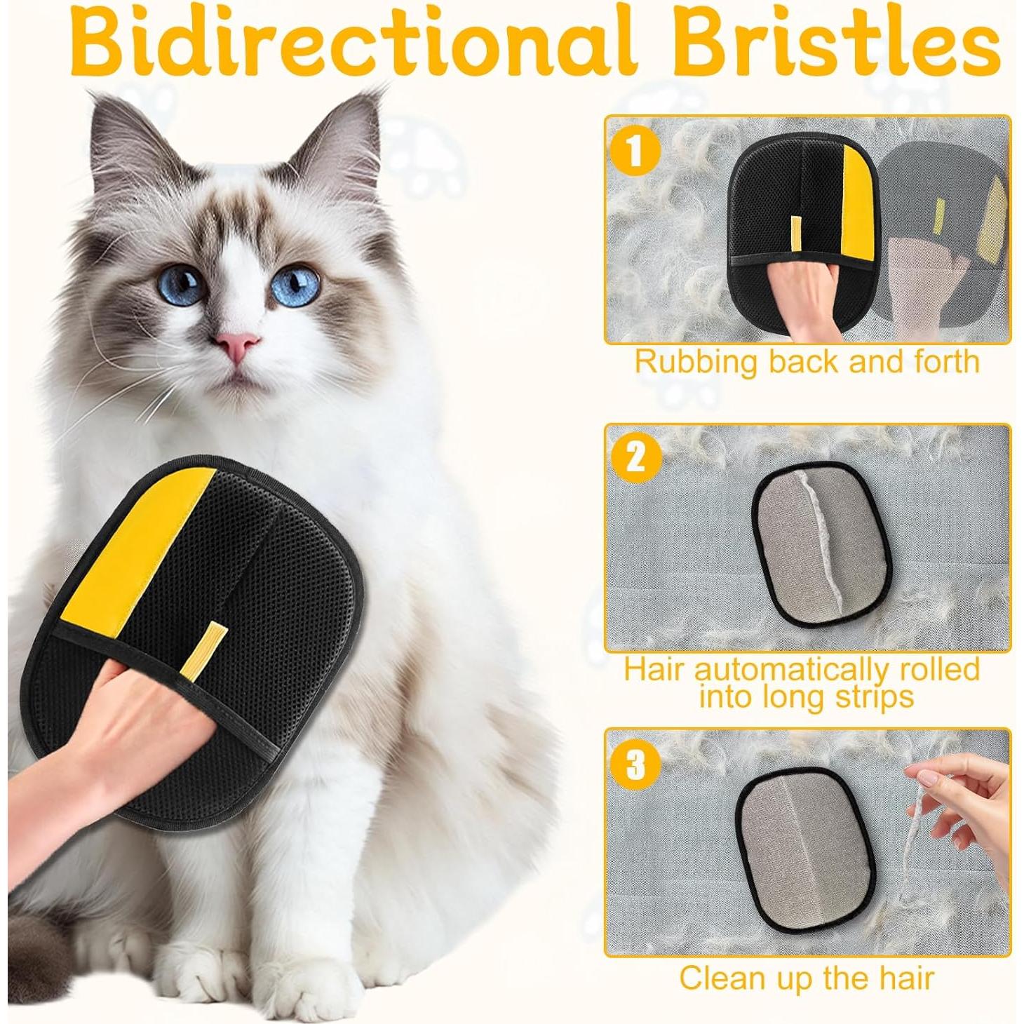 Guantes de Aseo para Mascotas GROTOLY - Eliminación de Pelo Efectiva