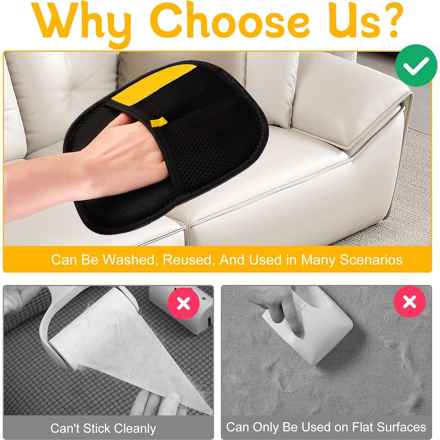 Guantes de Aseo para Mascotas GROTOLY - Eliminación de Pelo Efectiva