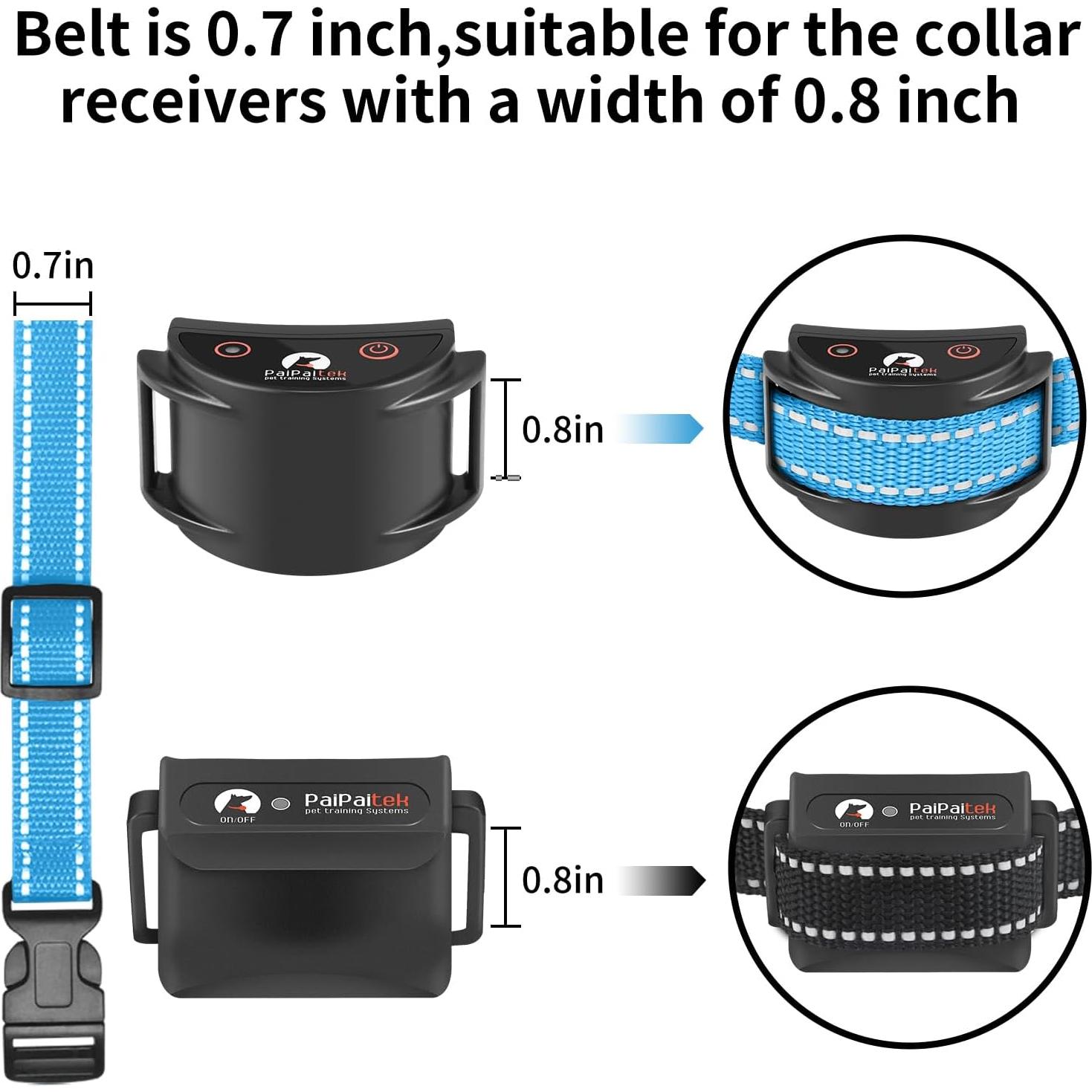 Correa de Reemplazo PaiPaitek para Collares de Entrenamiento - Reflectante y Duradera, 2 Paquetes