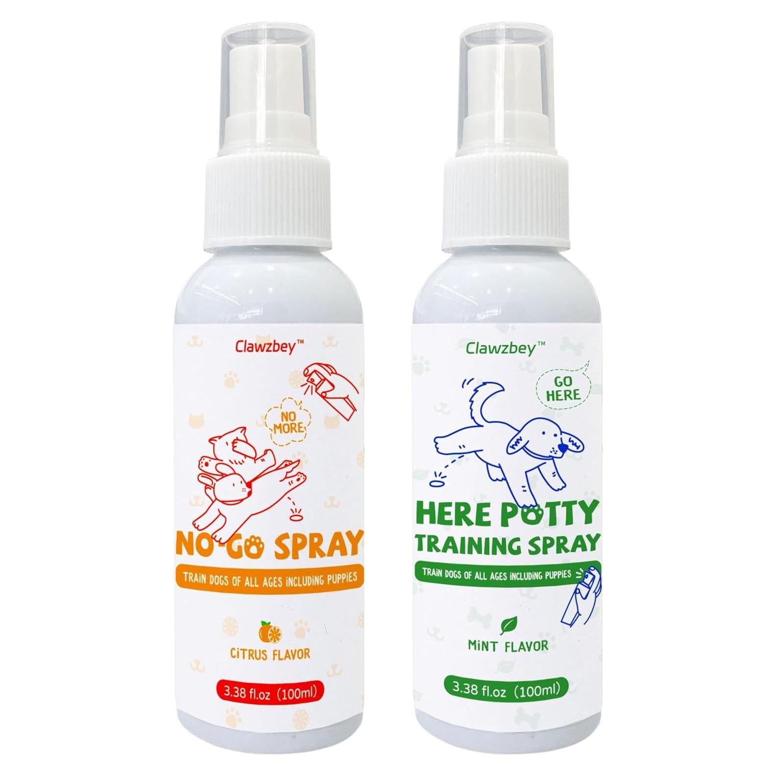Juego de Spray para Perros Clawzbey - No-Go y Entrenamiento 100 ml