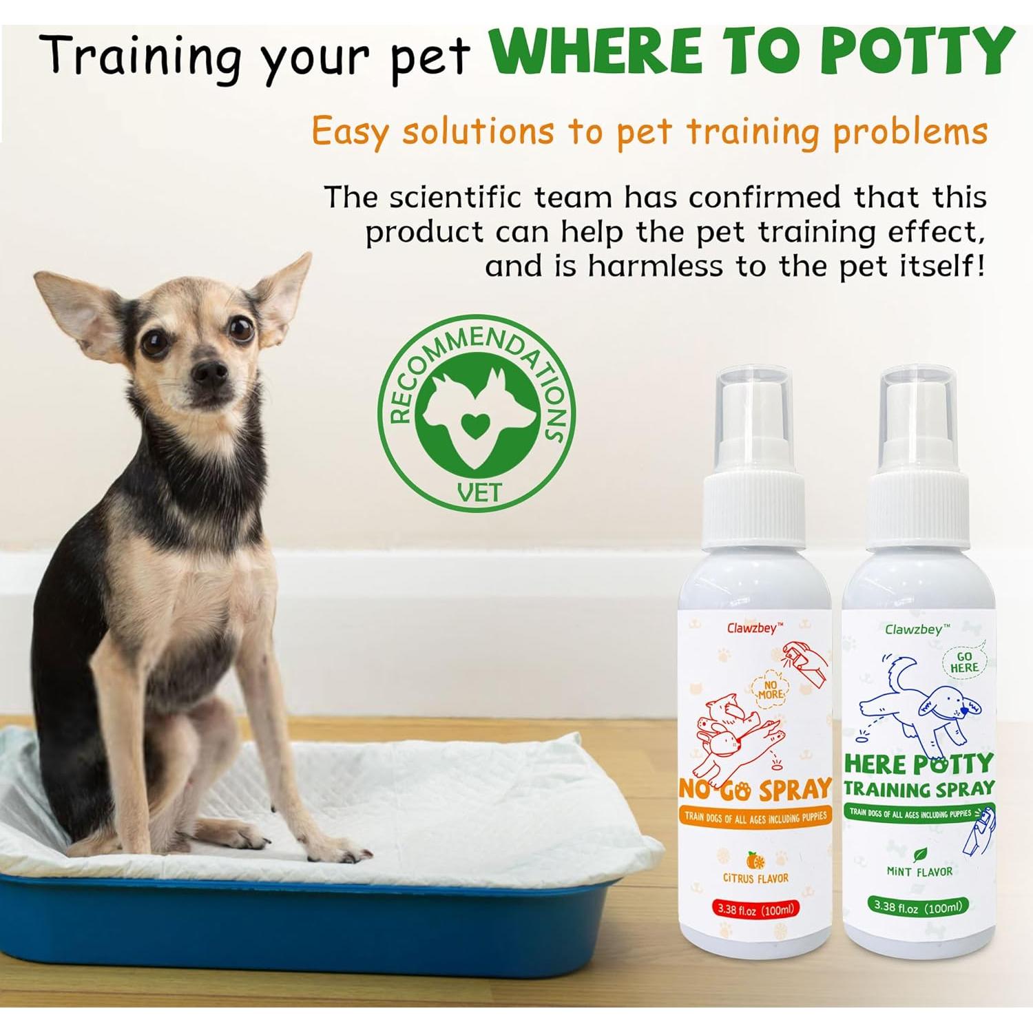 Juego de Spray para Perros Clawzbey - No-Go y Entrenamiento 100 ml