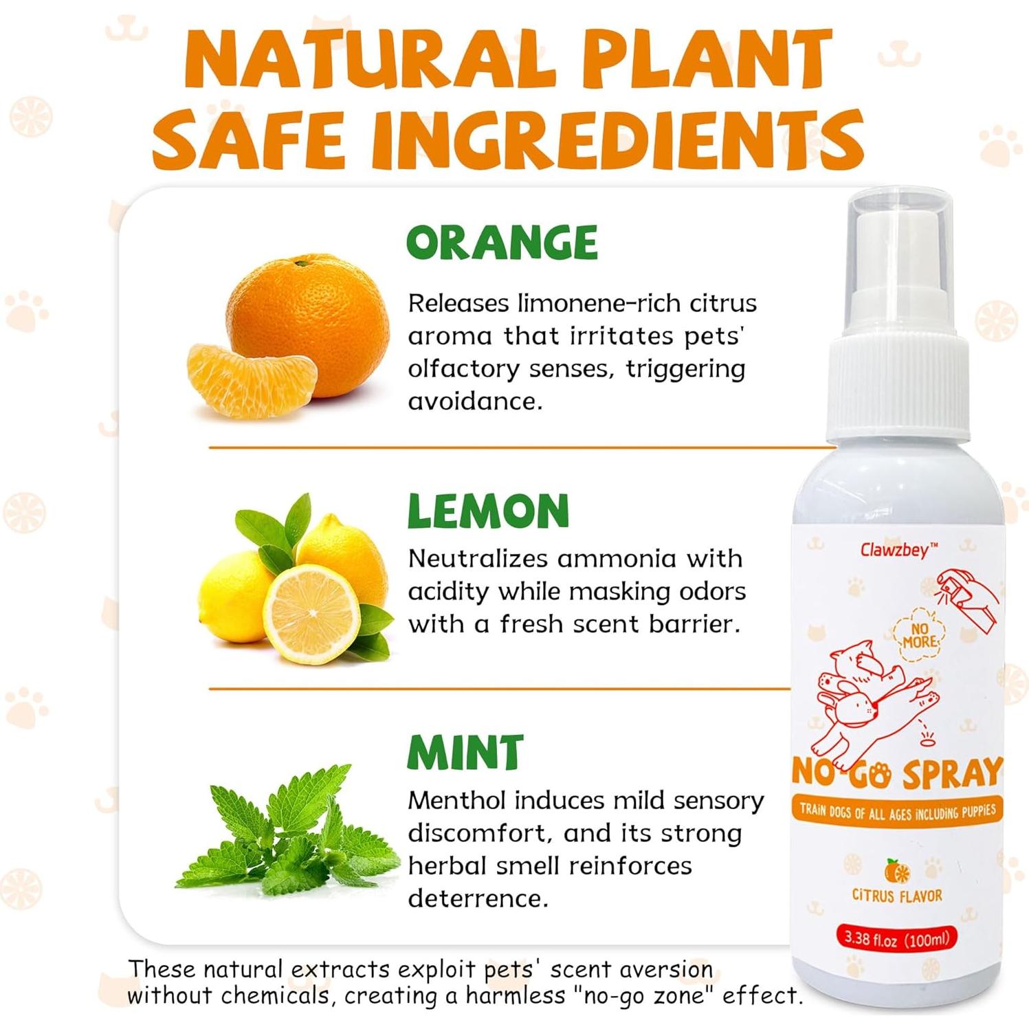 Juego de Spray para Perros Clawzbey - No-Go y Entrenamiento 100 ml