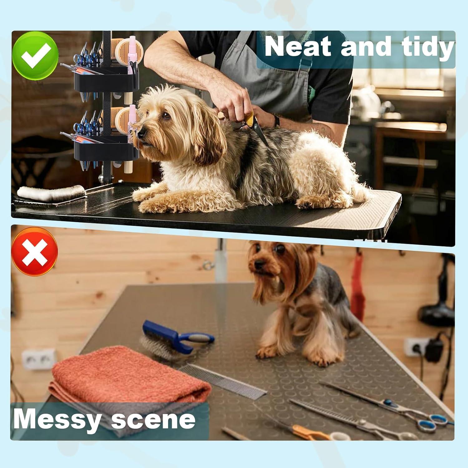 Organizador de Aseo para Mascotas Huioqwe - 2 Pcs Negro Ajustable