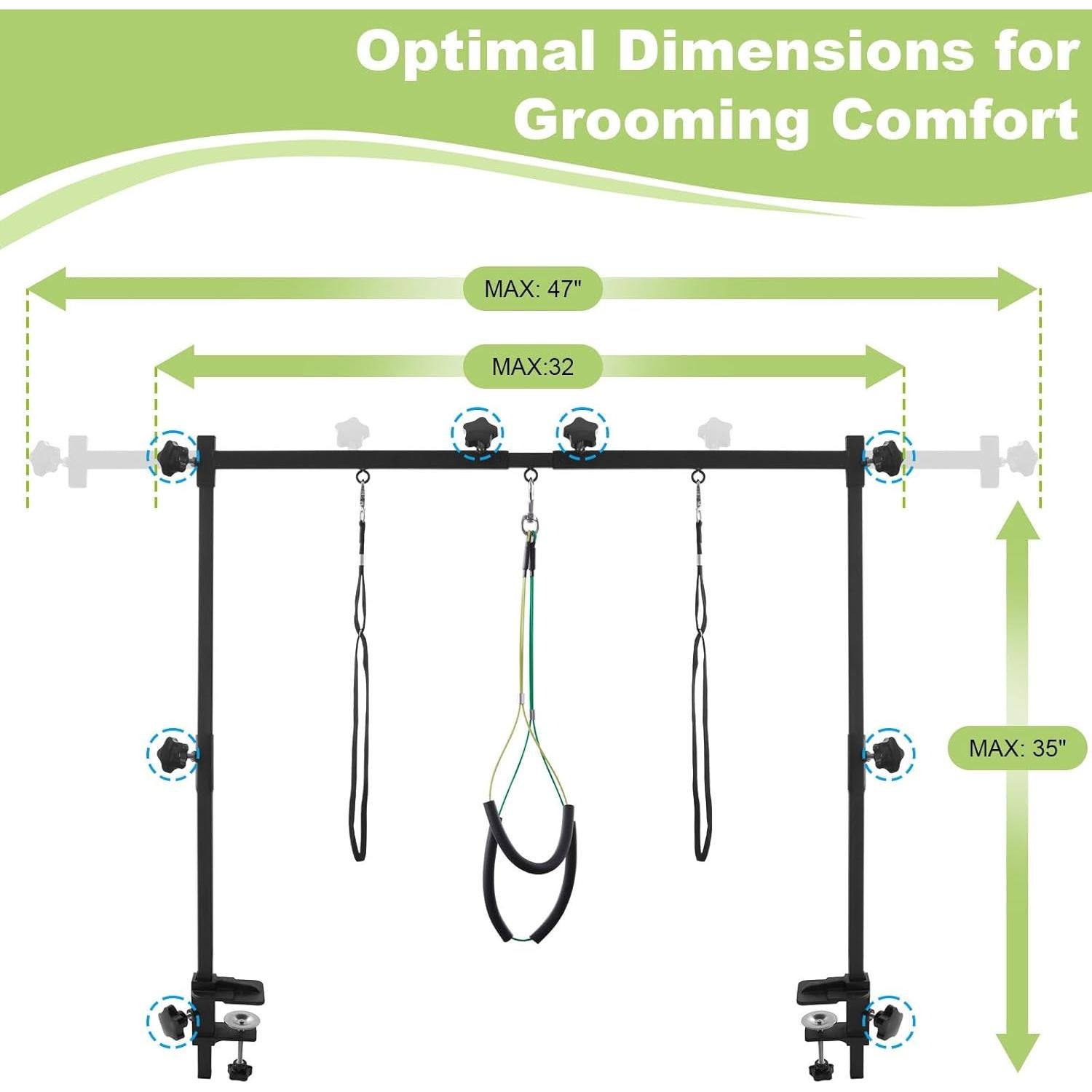 Soporte Ajustable para Mesa de Aseo Canino ZPVP 81-119 cm