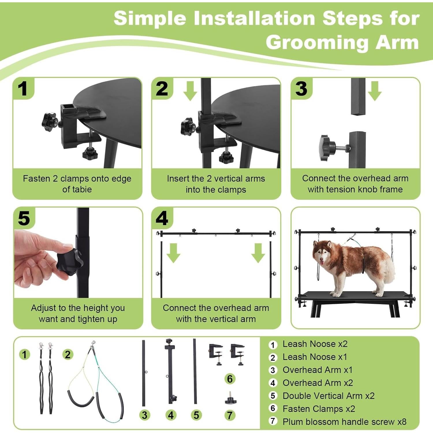 Soporte Ajustable para Mesa de Aseo Canino ZPVP 81-119 cm