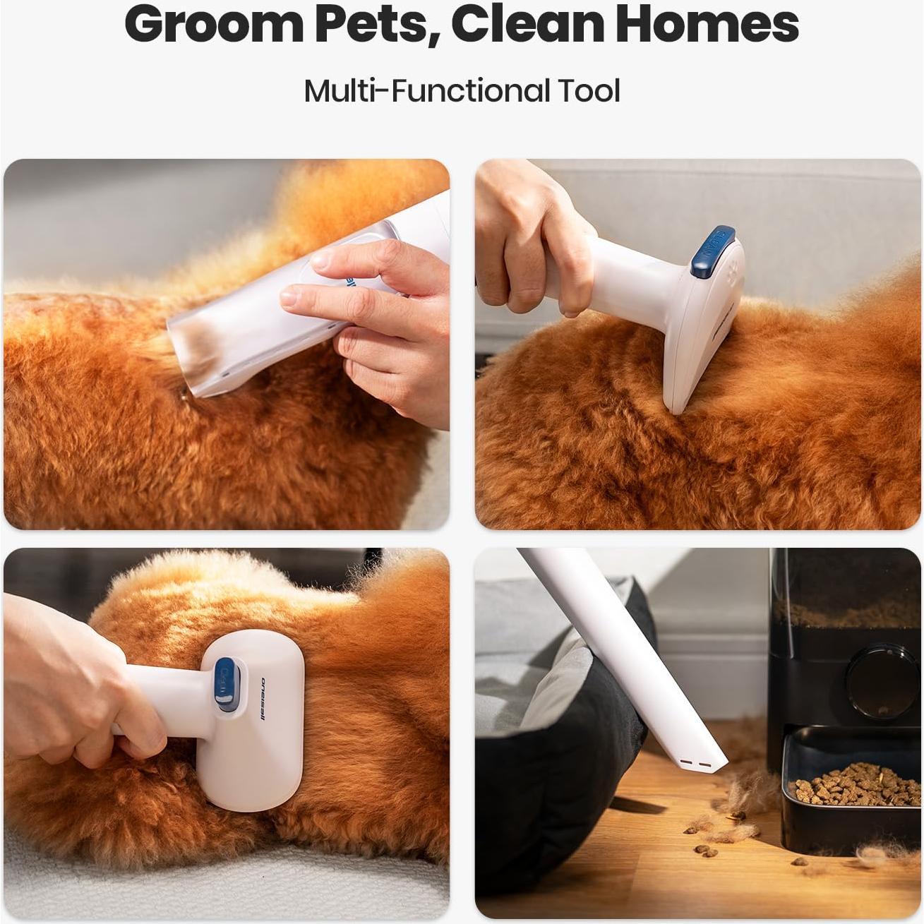 Aspiradora Inalámbrica para Acicalamiento de Perros oneisall 4 en 1
