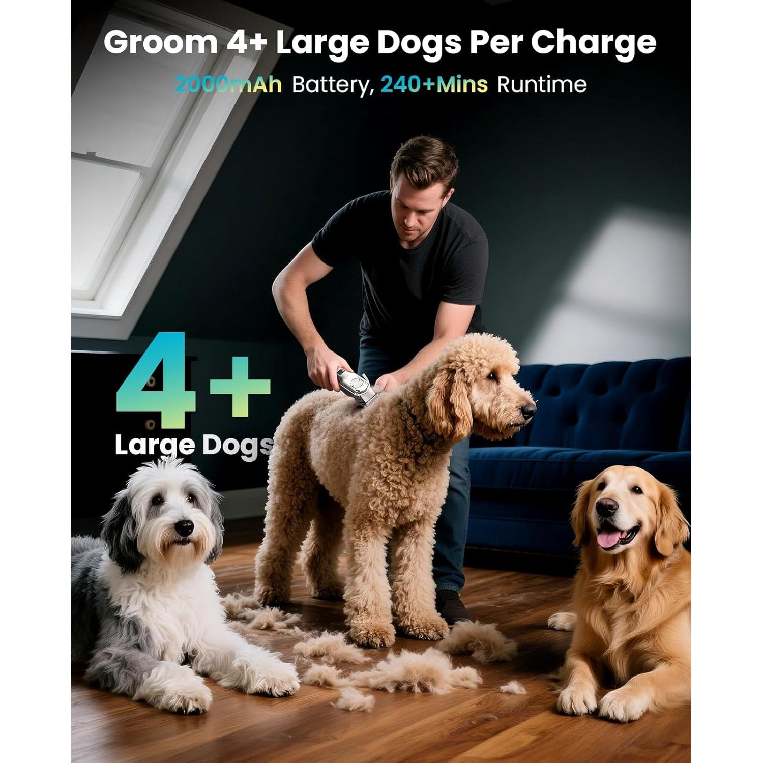 Cortapelos Inalámbrico Oneisall 4 en 1 para Perros y Gatos