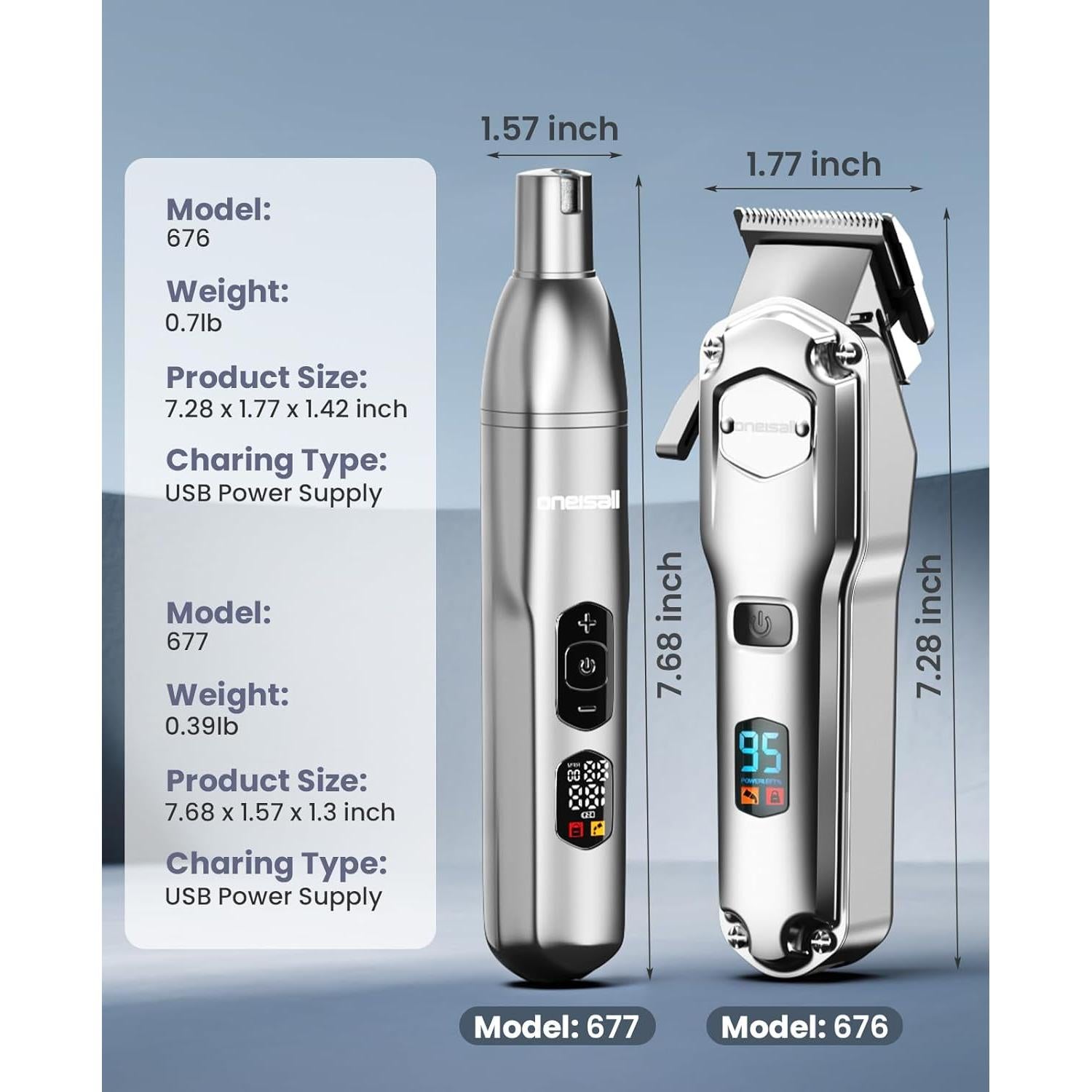 Cortapelos Inalámbrico Oneisall 4 en 1 para Perros y Gatos