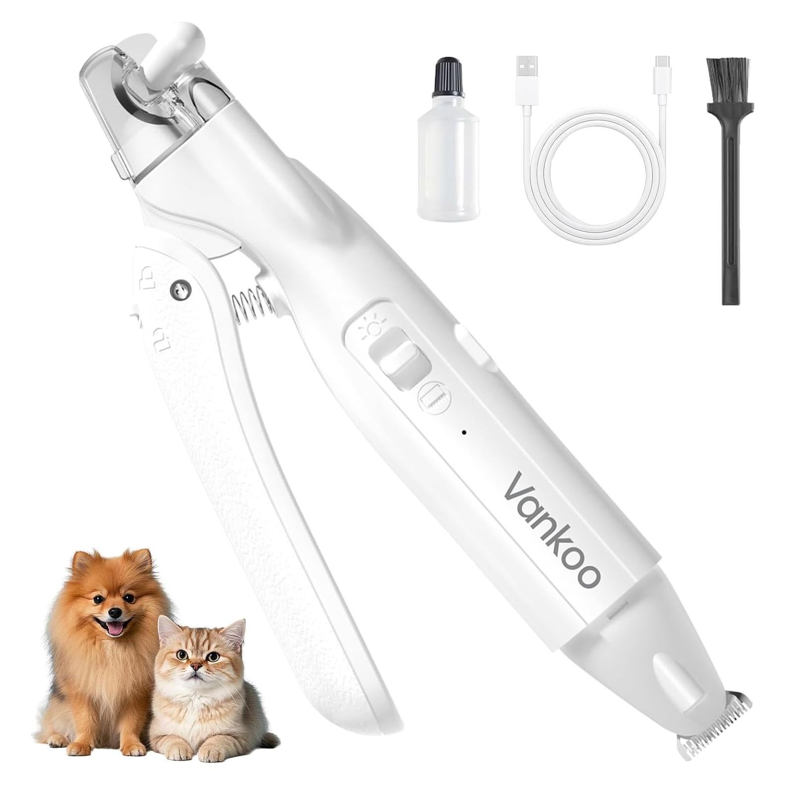 Cortador de Uñas y Tijeras para Mascotas Vankoo 2 en 1 LED