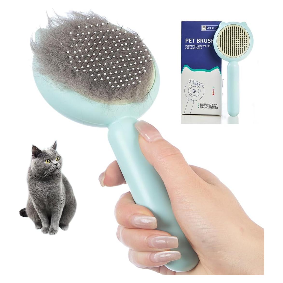 Cepillo para Gato y Perro VIOJOJO Autolimpiante 18.66x8.30cm