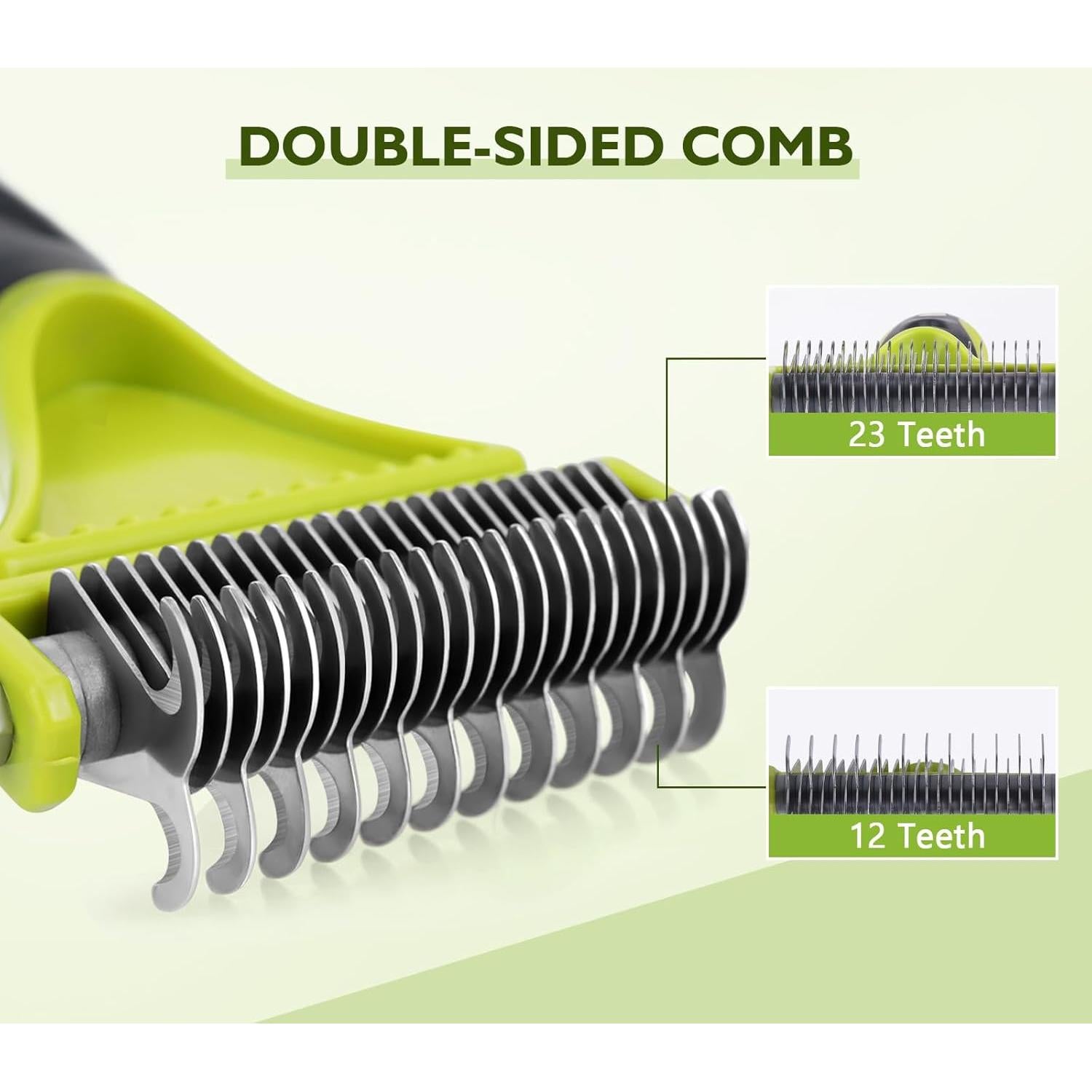 Kit de Aseo para Mascotas Pecute - Rasqueta Doble Cara y Peine