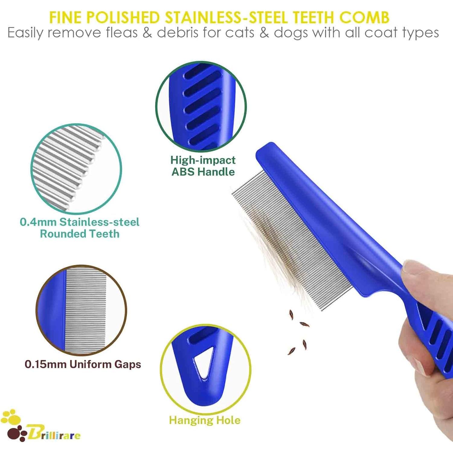 Conjunto de 4 Peines para Aseo de Mascotas Brillirare