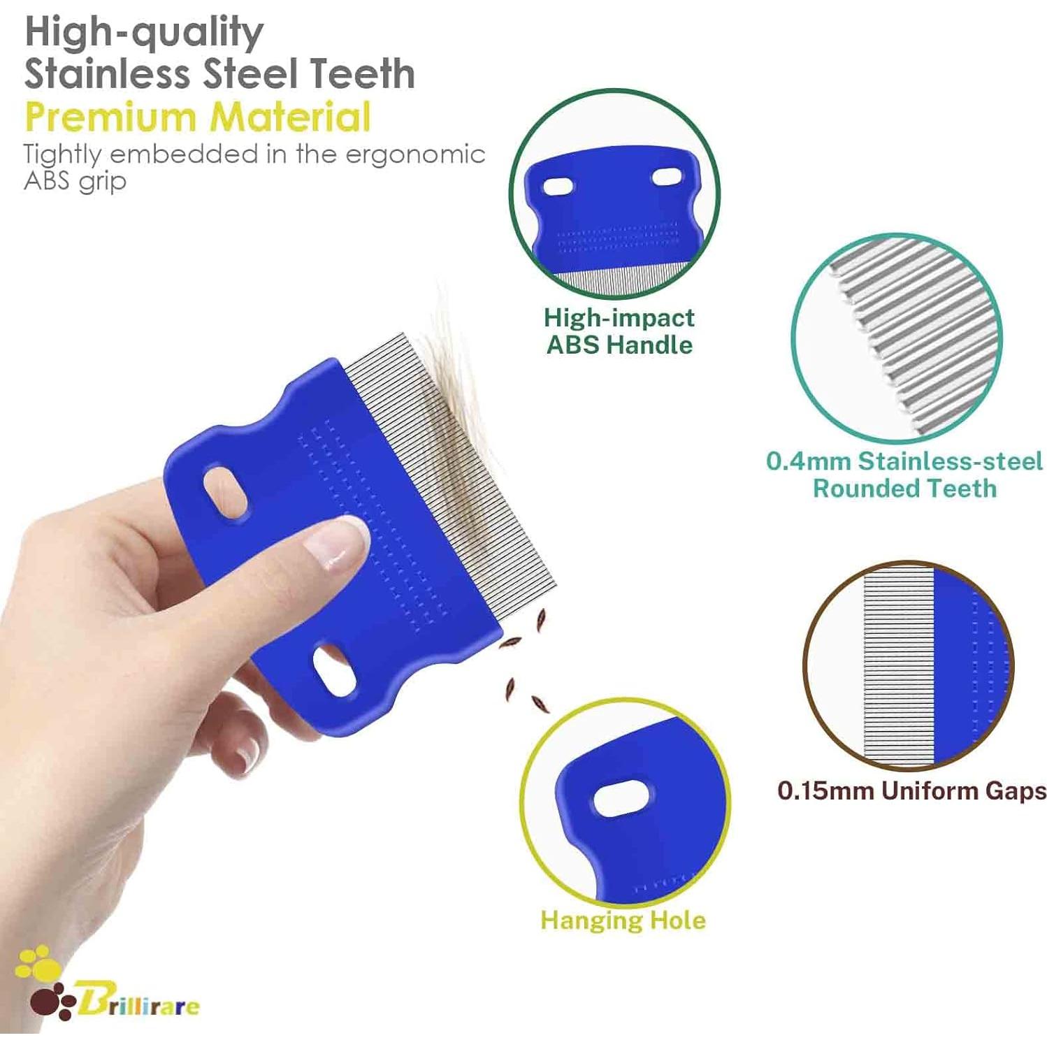 Conjunto de 4 Peines para Aseo de Mascotas Brillirare