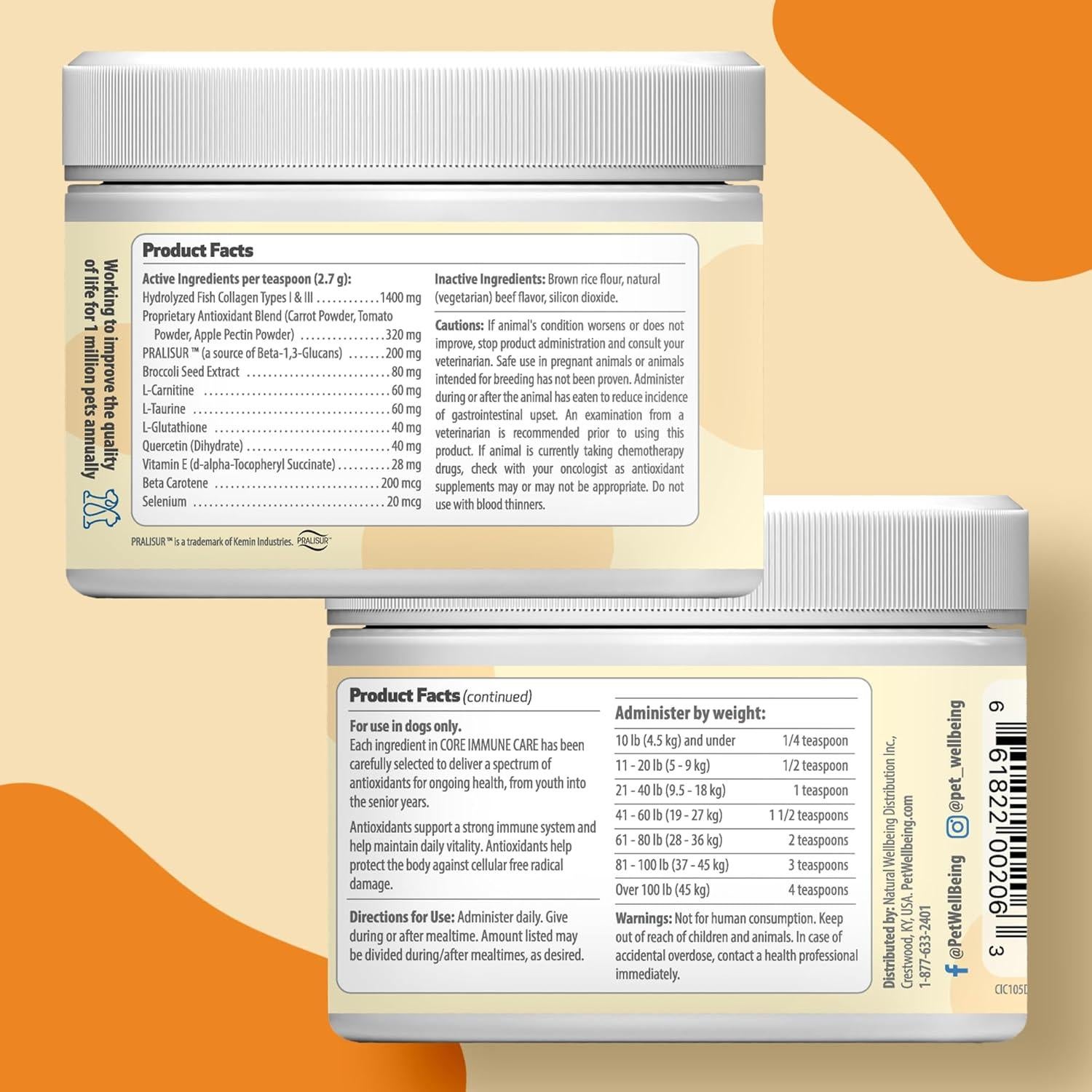 Cuidado Inmunológico Core Pet Wellbeing 105g - Soporte Antioxidante