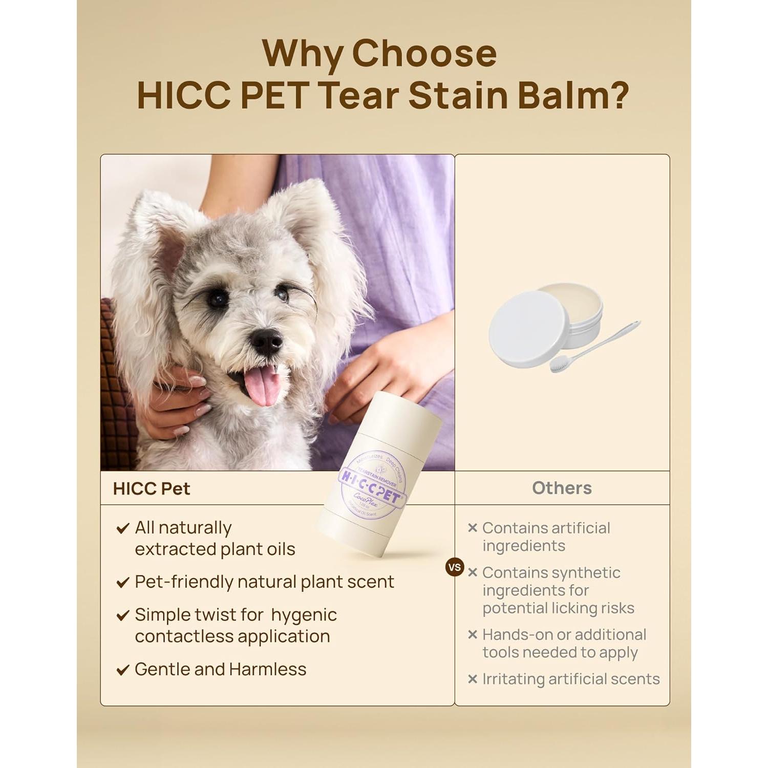 Bálsamo Suavizante HICC PET para Manchas de Lagrimas 15 g