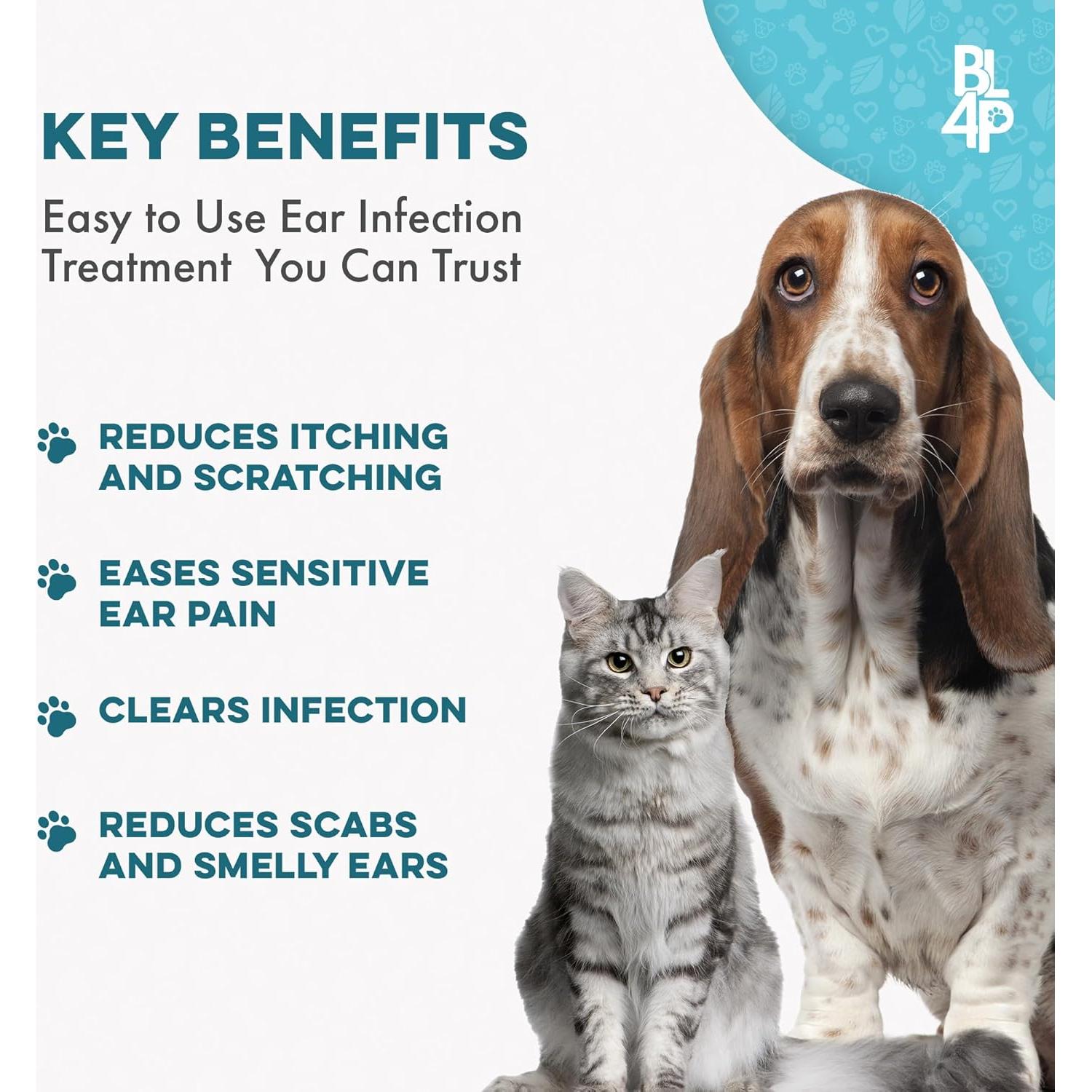 Tratamiento Natural para Infección de Oídos BestLife4Pets 400 Pastillas