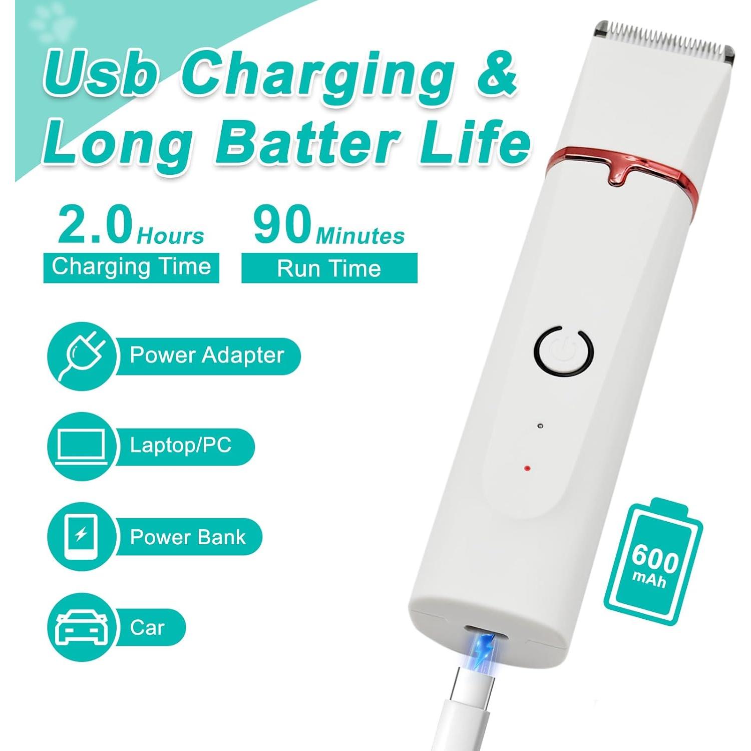 Cortadora de Aseo Inalámbrica EverZenHub GR-1 4-en-1 para Perros y Gatos