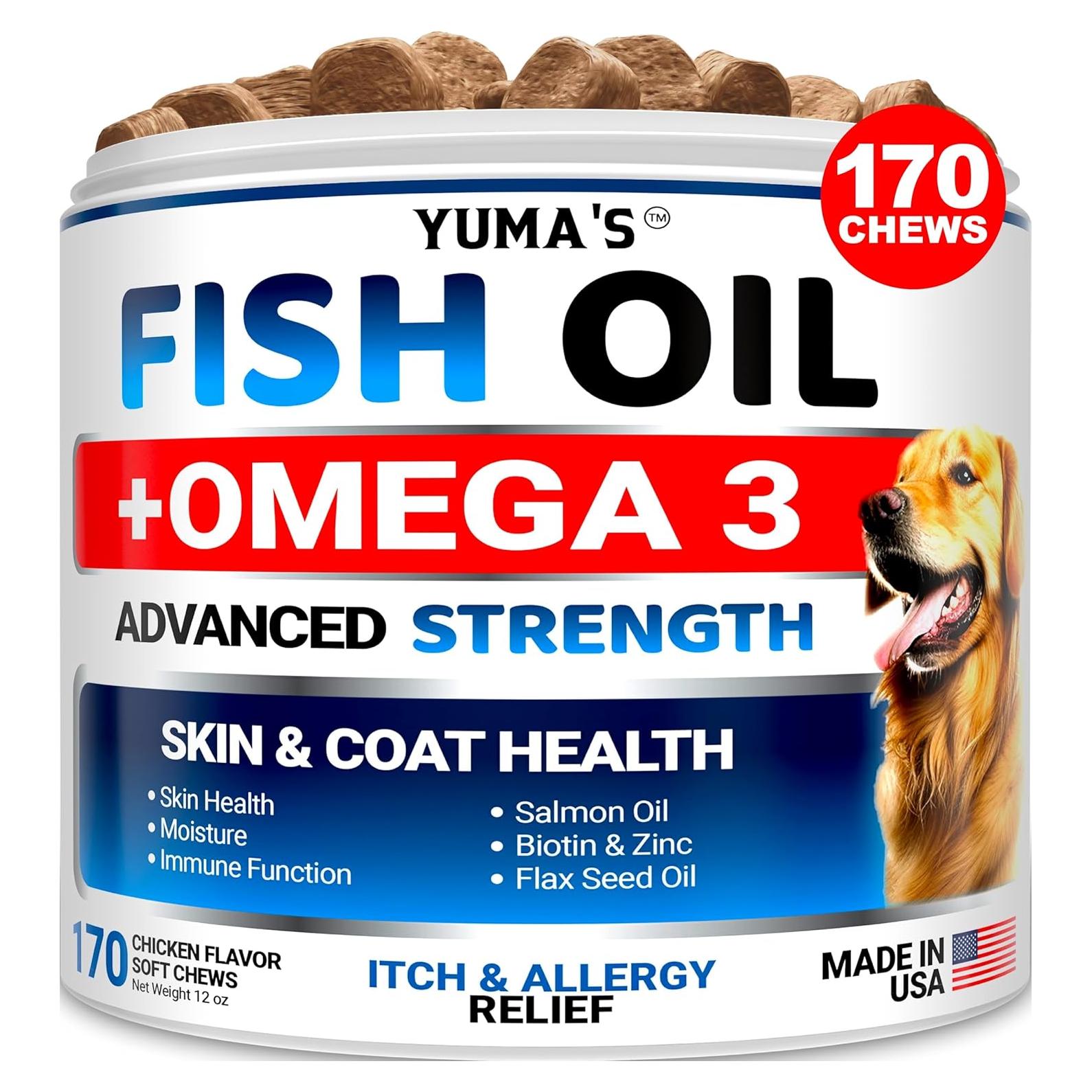 Suplemento Omega 3 para Perros YUMA'S 170 Masticables Piel y Pelaje