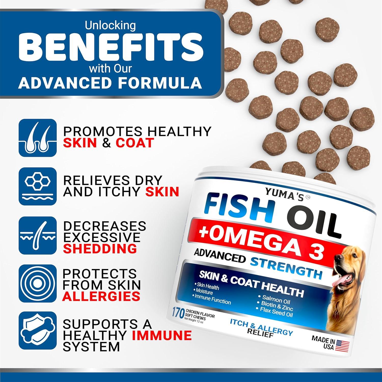 Suplemento Omega 3 para Perros YUMA'S 170 Masticables Piel y Pelaje