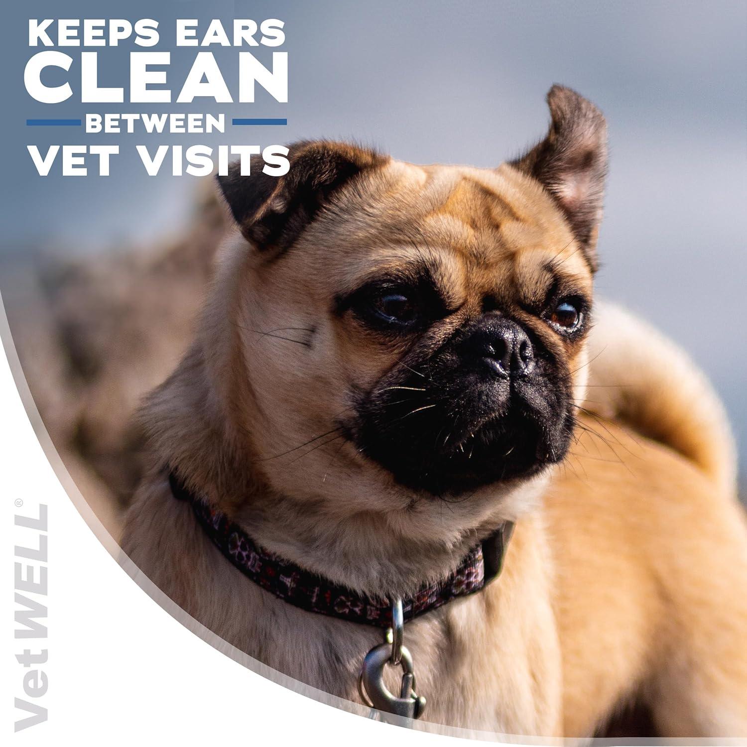 Toallitas de limpieza para oídos VetWELL con Aloe Vera - 100 unidades