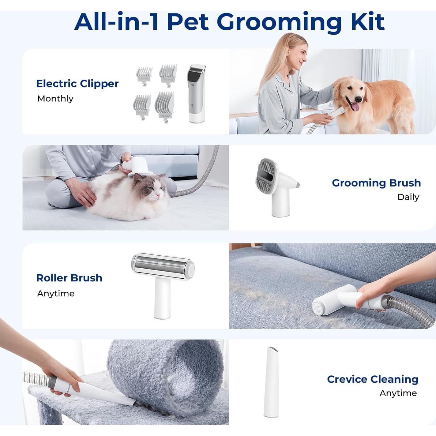 Aspiradora para Mascotas Pecute MAS-510 4 en 1 12000Pa 1.5L