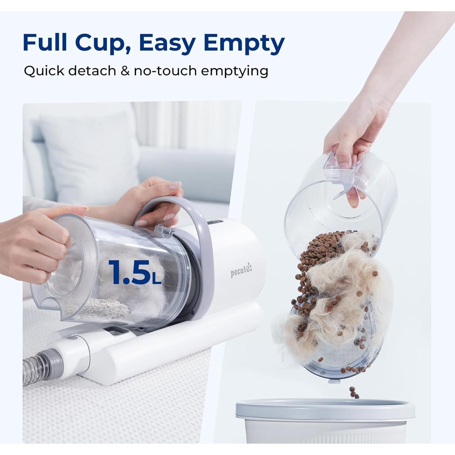 Aspiradora para Mascotas Pecute MAS-510 4 en 1 12000Pa 1.5L