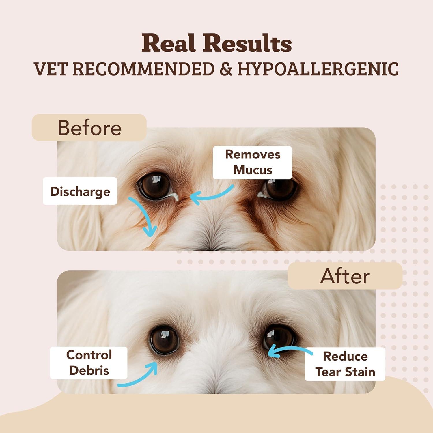 Toallitas Oculares Naturales para Perros 100 Ct - Natural Dog