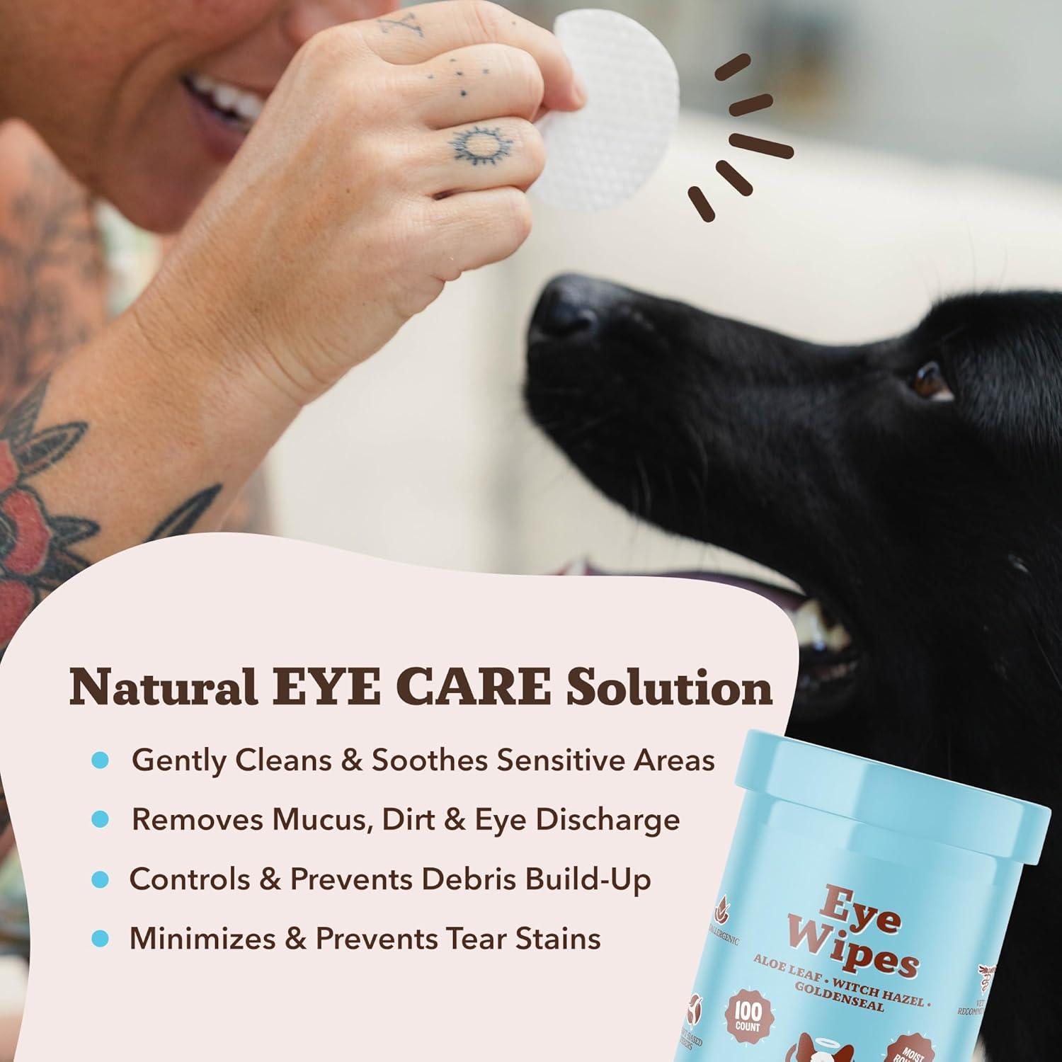 Toallitas Oculares Naturales para Perros 100 Ct - Natural Dog