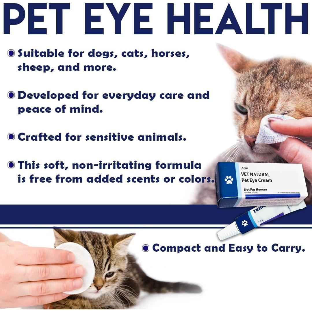 Crema para Ojos de Mascotas GÜLLÜOGLU 3.5g - Bálsamo Herbal Hidratante