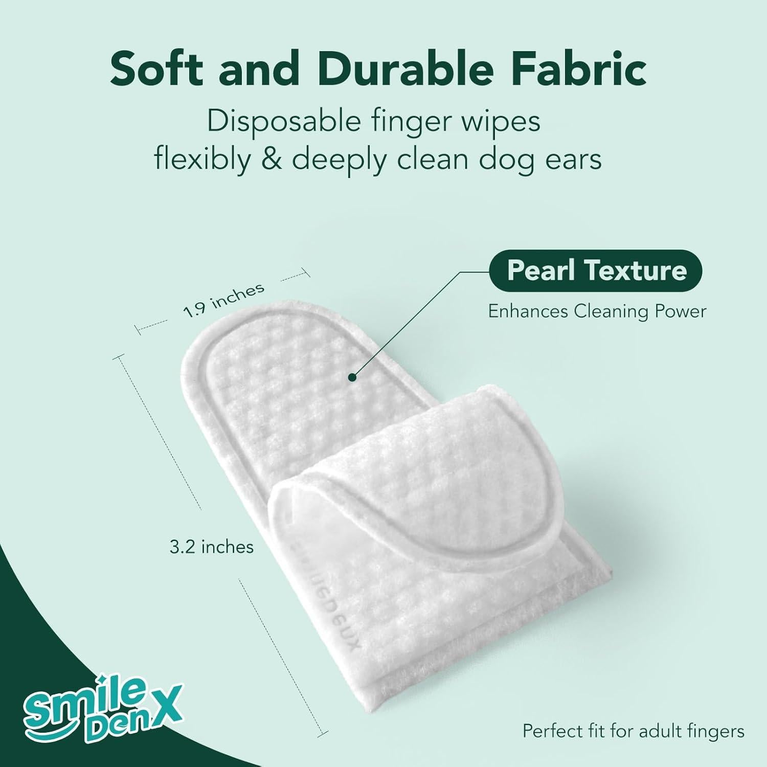 Toallitas Limpiadoras de Oídos para Perros y Gatos SmileDenX - 50 Pcs