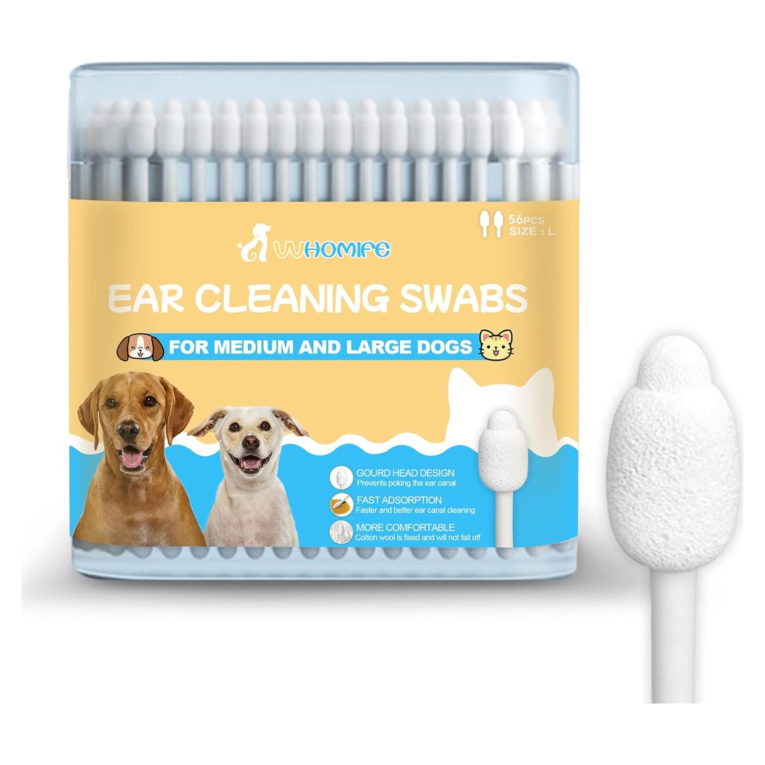 Hisopos de Limpieza de Oídos para Perros VVHOMIFE L 56 Pcs