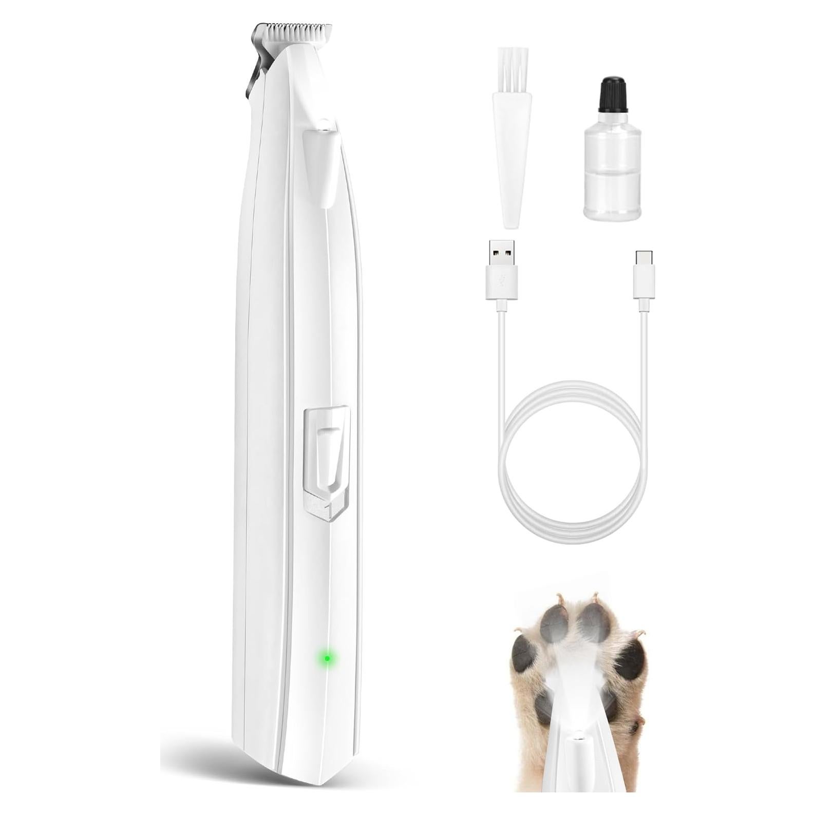 Recortadora de patas de perro Lexflext con luz LED, recargable