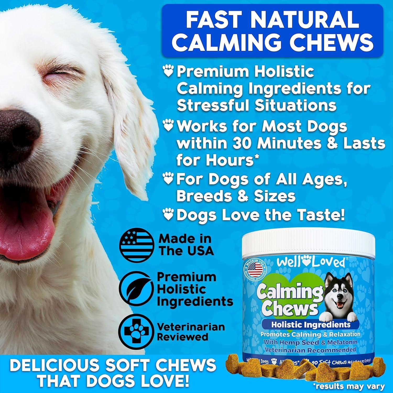 Masticables Calmantes para Perros Bien Queridos - 90 Unidades