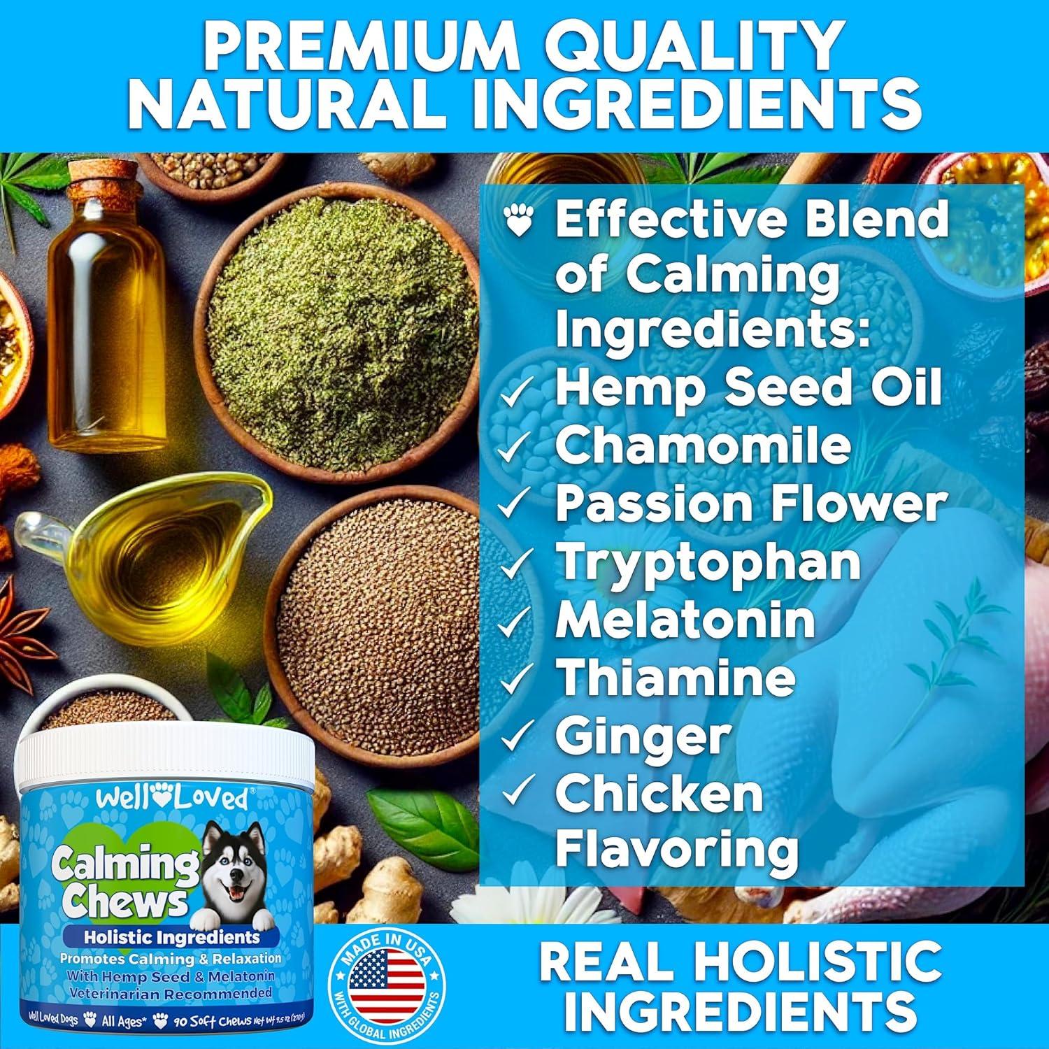 Masticables Calmantes para Perros Bien Queridos - 90 Unidades