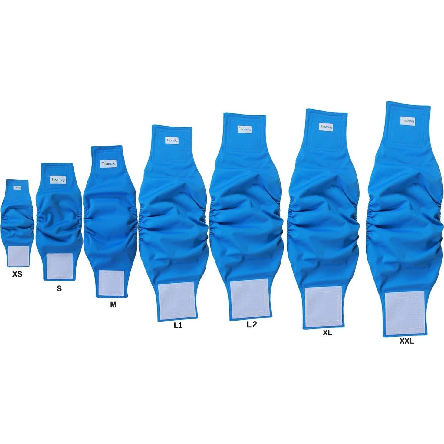 Paquete de 3 Pañales Reutilizables para Perros Machos Teamoy - Cintura 25.4cm-33cm