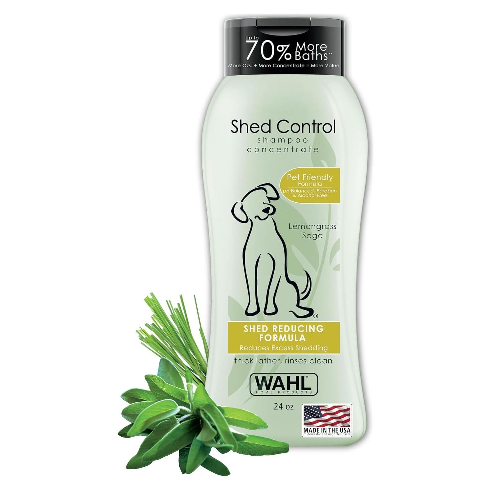 Champú para perros Wahl Control de caída 24 Oz - Hierba de limón y salvia