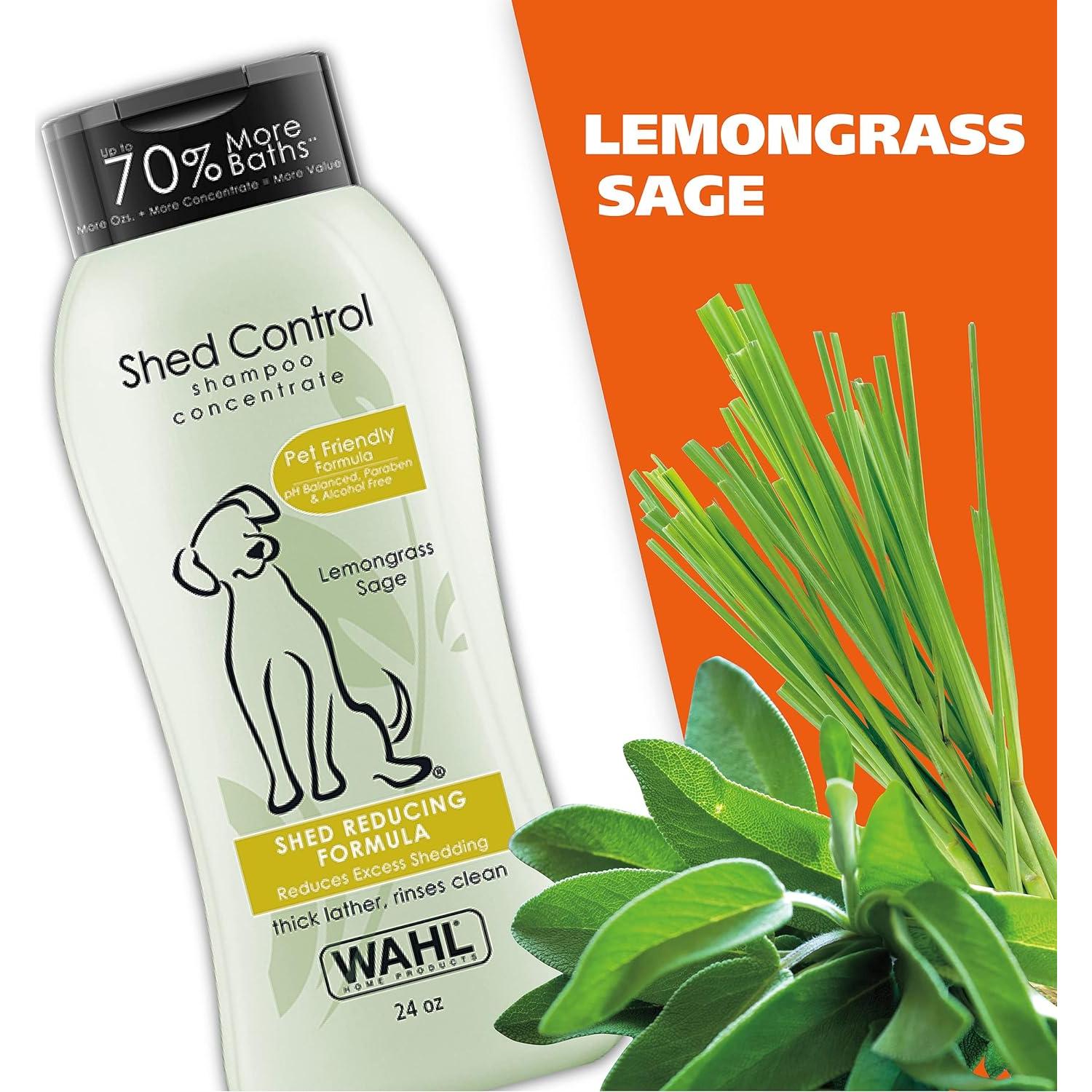 Champú para perros Wahl Control de caída 24 Oz - Hierba de limón y salvia
